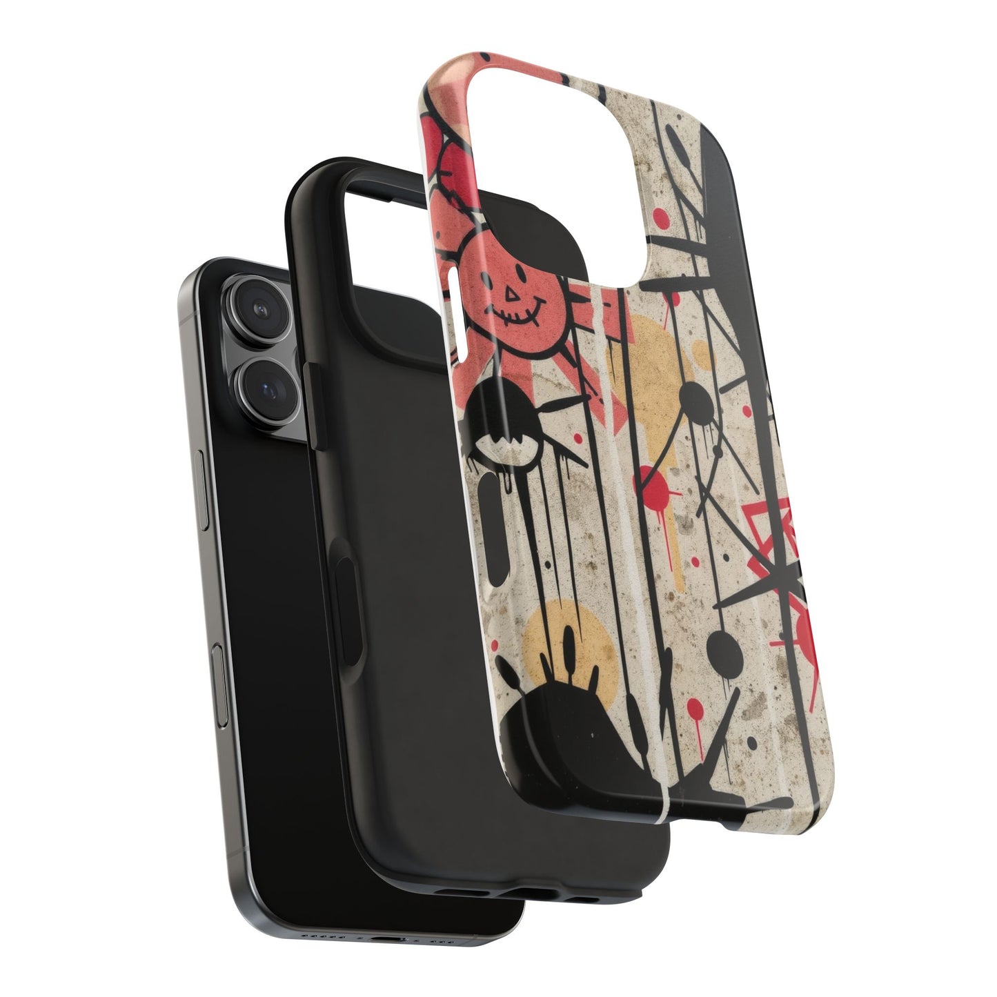 Artistic Tough Phone Case - Abstract Fun Grafitti Design for Protective Style - for iPhone