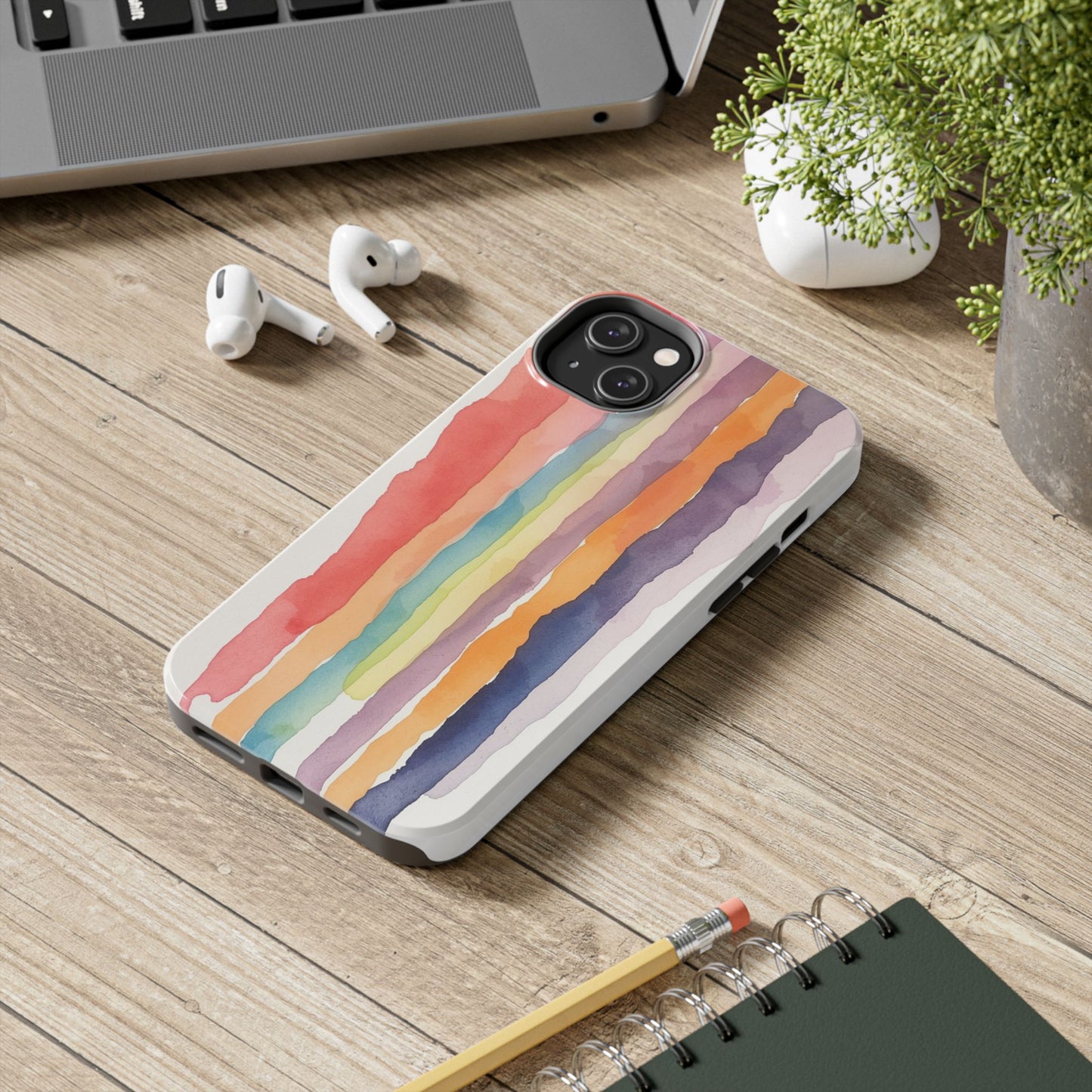 Colorful Watercolor Tough Phone Case - Stylish and Durable Cover for Creative Souls