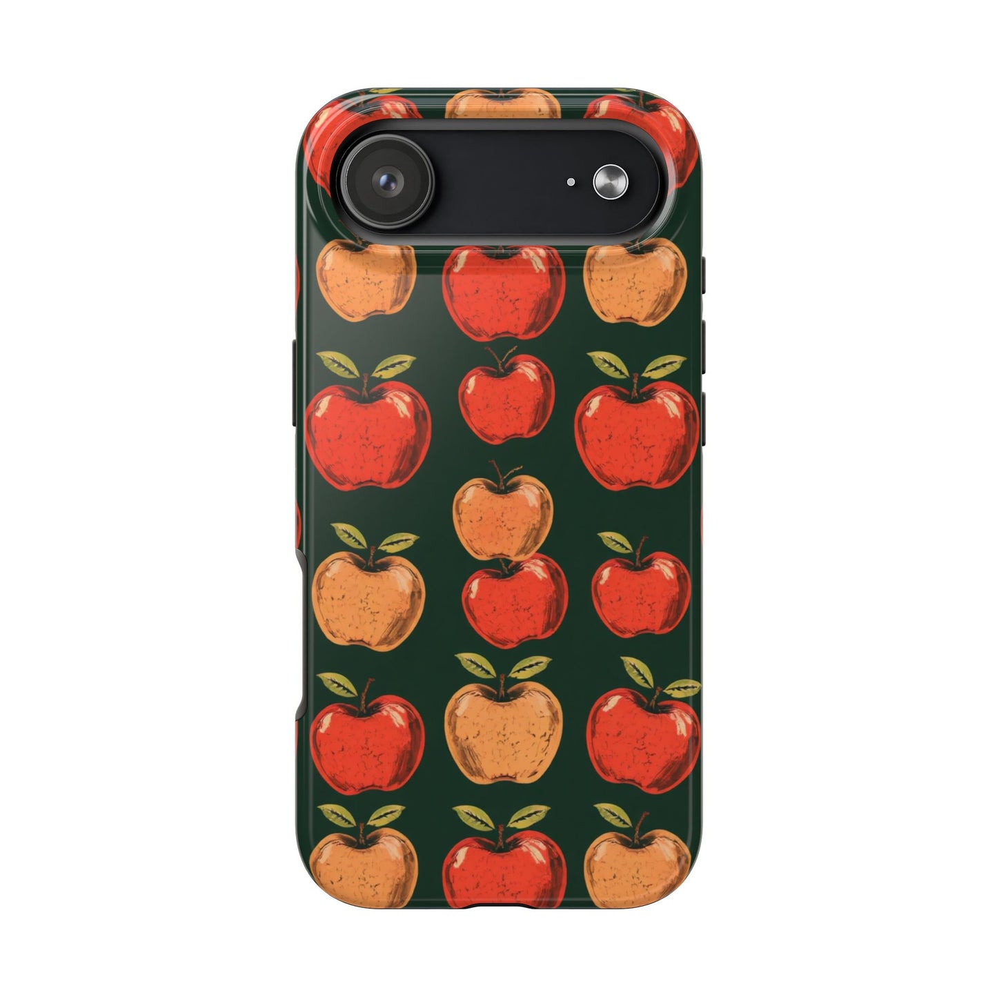 Apple Retro Pattern Tough Phone Case - Durable, Stylish, and Protective for Everyday Use - for iPhone