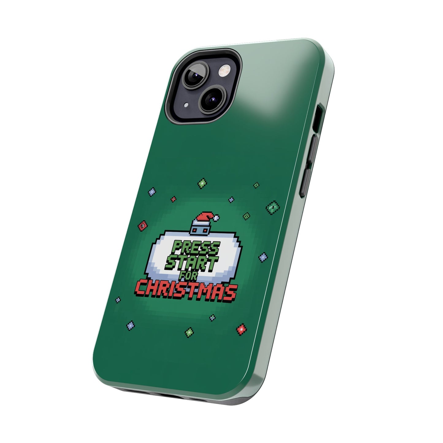 Christmas Pixel Gaming Phone Case - Press Start for Christmas Design