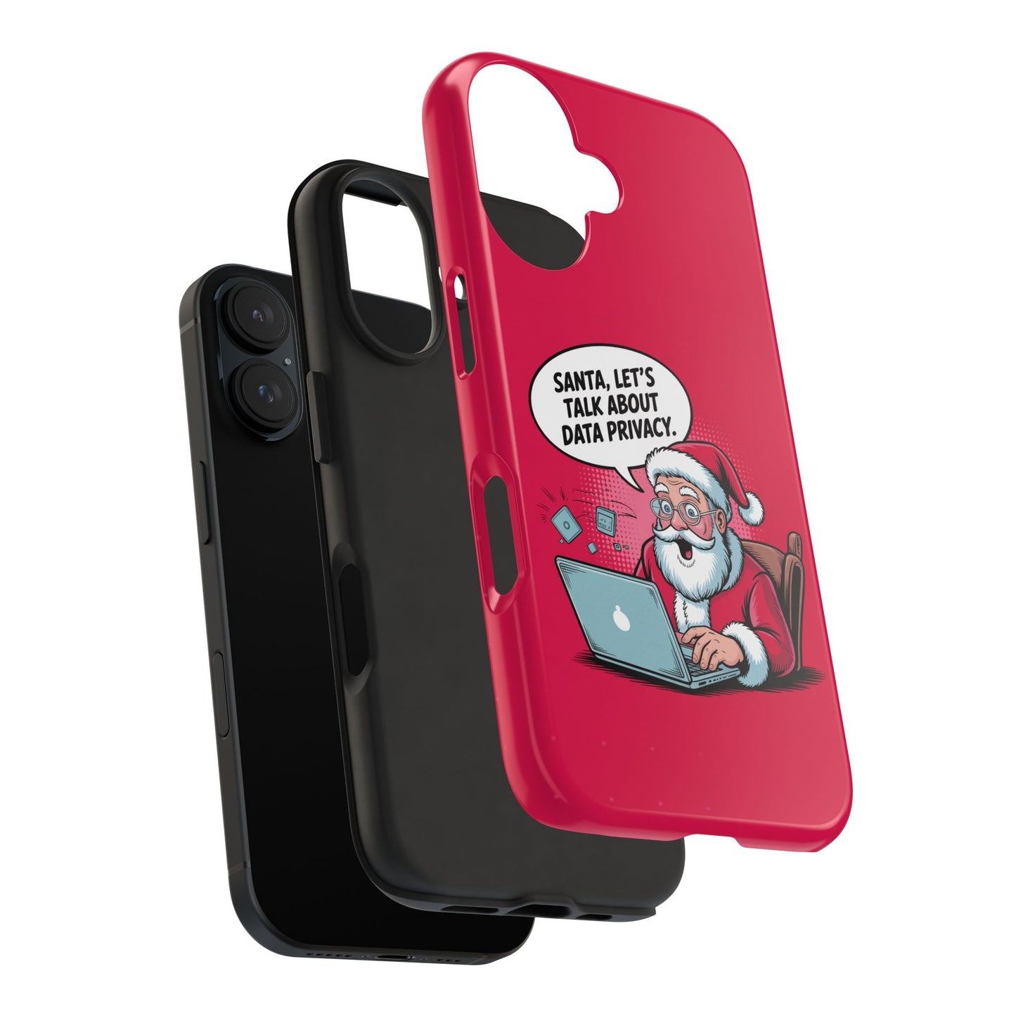 Santa Data Privacy Design Tough iPhone Case for Christmas