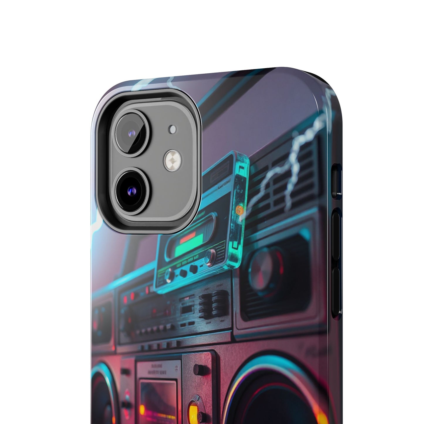 Retro Boombox Tough Phone Case – Vibrant Protection for Music Lovers