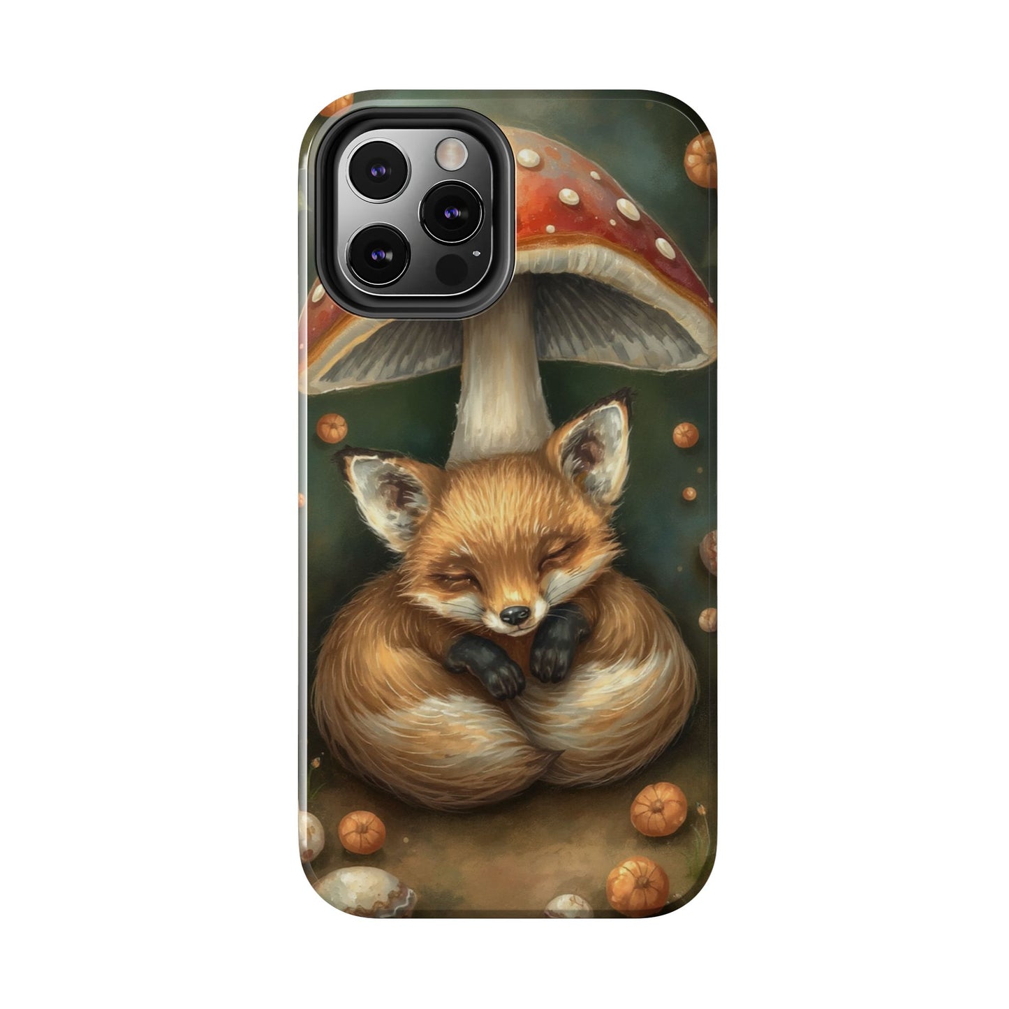 Cute Fox & Mushroom Phone Case - Tough Protective Cover