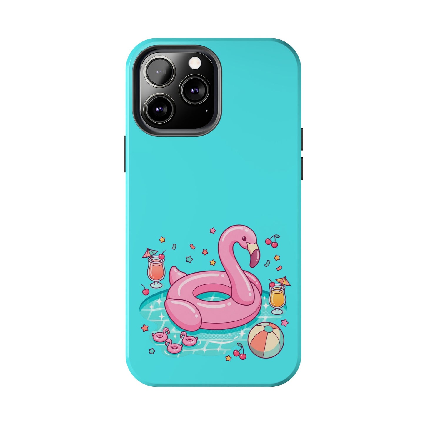 Flamingo Pool Party iPhone Case