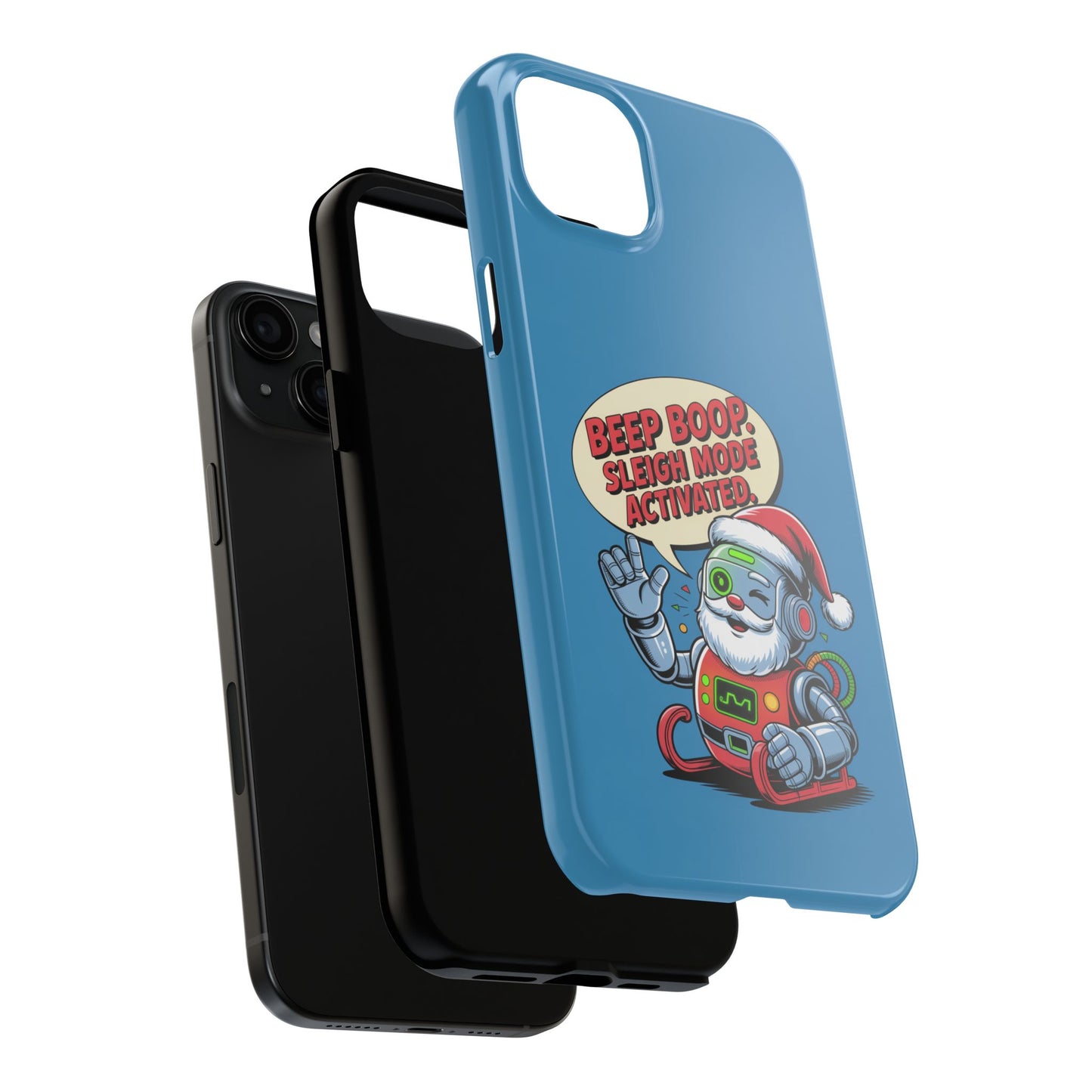 Funny Robot Holiday Phone Case - Beep Boop Sleigh Mode Activated