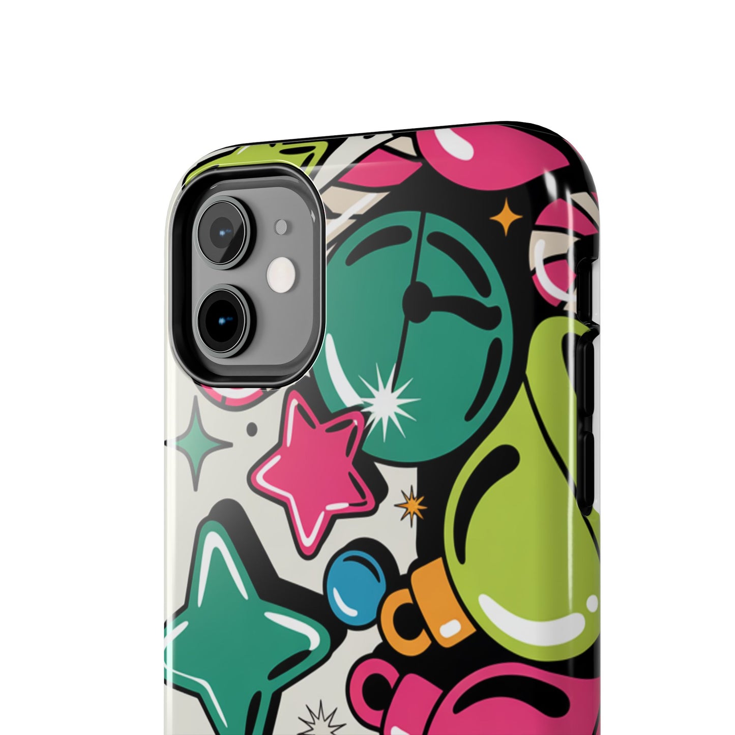 Retro 90's Colorful Bell Pattern Tough Phone Case for iPhones