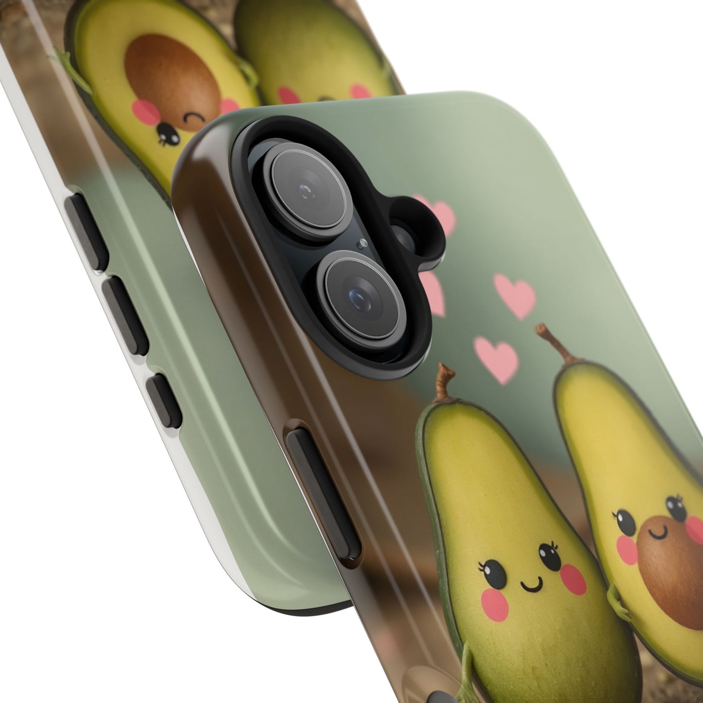 Cute Avocado Phone Case, Funny Tough Case, Quirky Phone Accessory, Gifts for Foodies, Valentine's Day Present