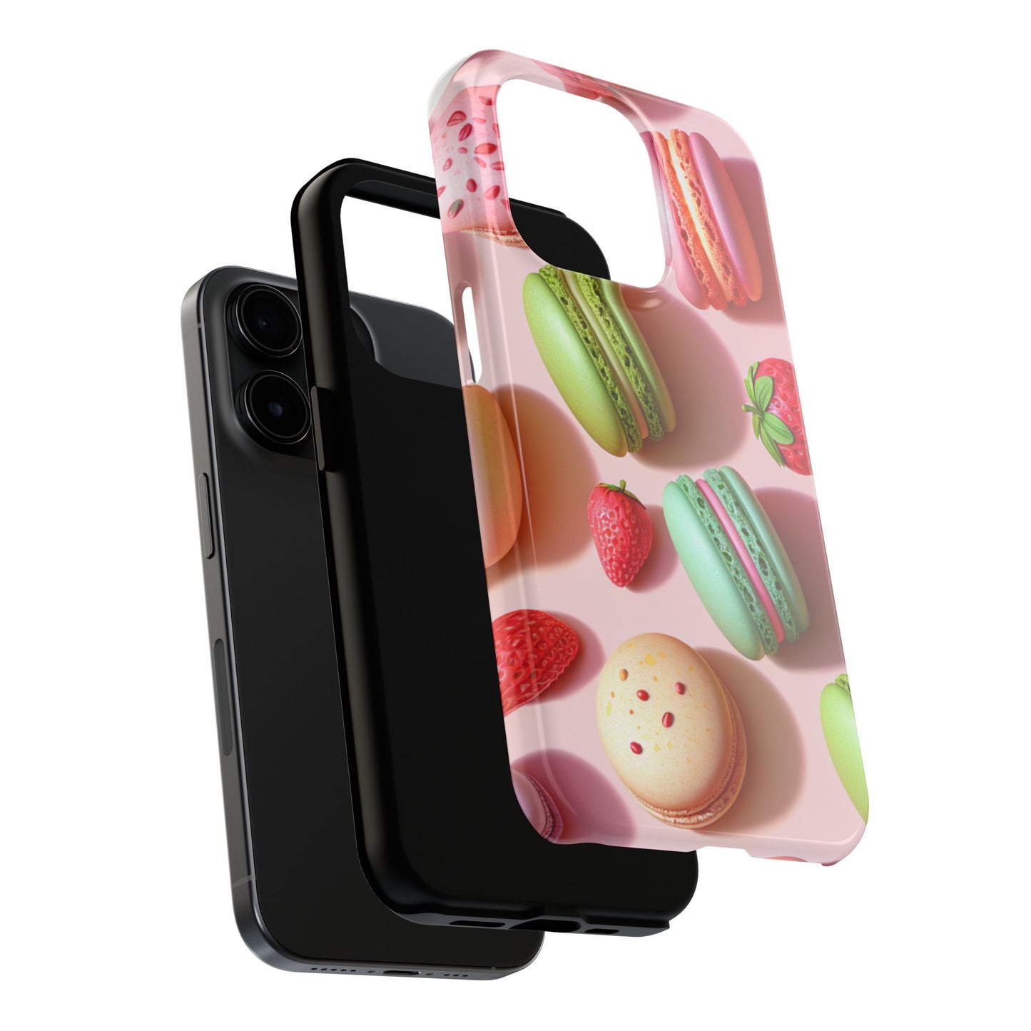 Macaron-Inspired Tough Phone Cases - Colorful Sweet Design - for iPhone