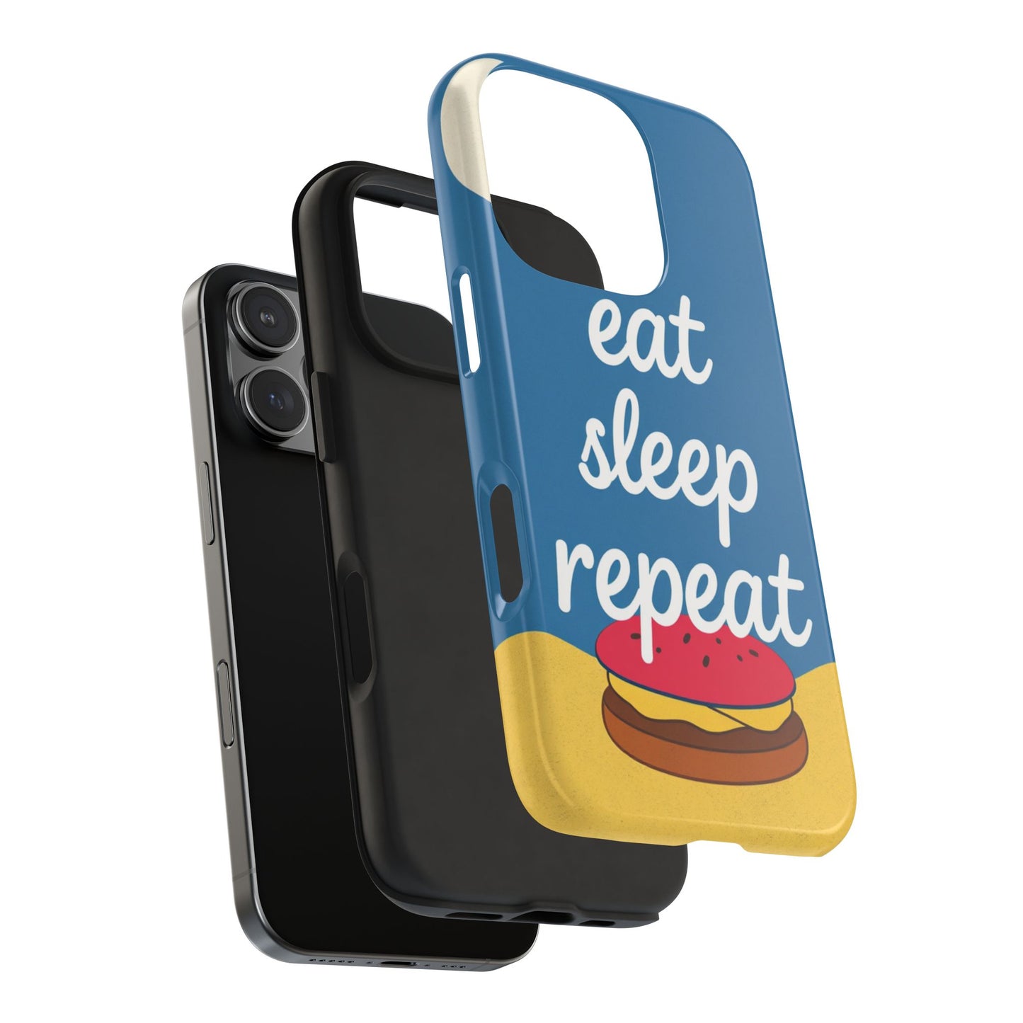 Eat, Sleep, Repeat Phone Case – Fun & Durable Tough Phone Cases for Food Lovers