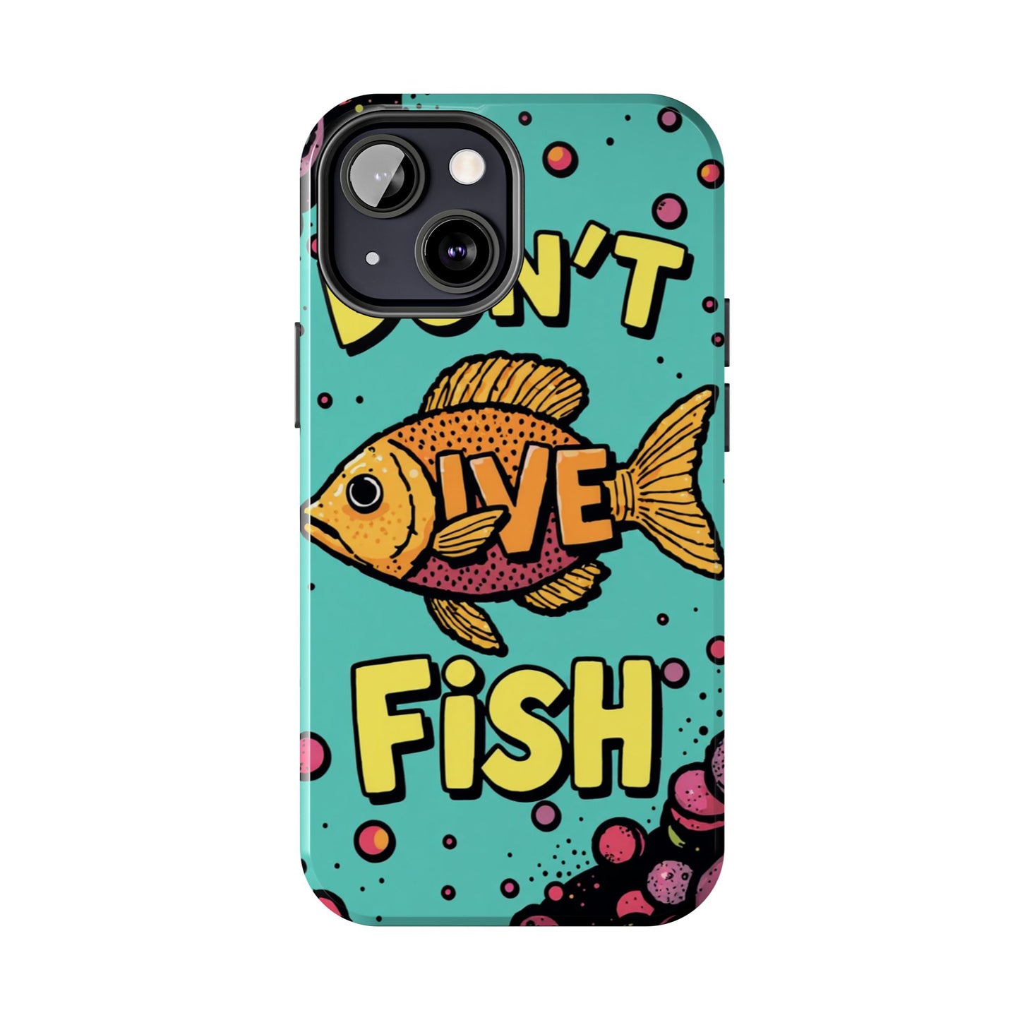 Catchy Fish-Themed Tough Phone Cases, Unique Gift for Fish Lovers, Durable Protection for Phones, Fun Aquatic Design, Ideal for Holidays