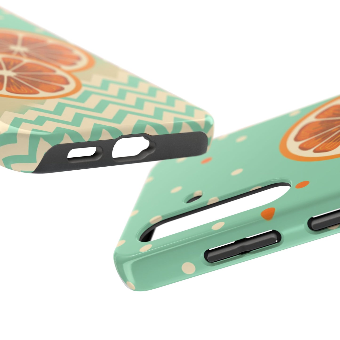Citrus Vibe Tough Phone Case - Fun Orange Slice Design