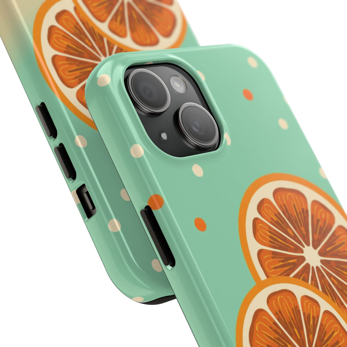 Citrus Vibe Tough Phone Case - Fun Orange Slice Design