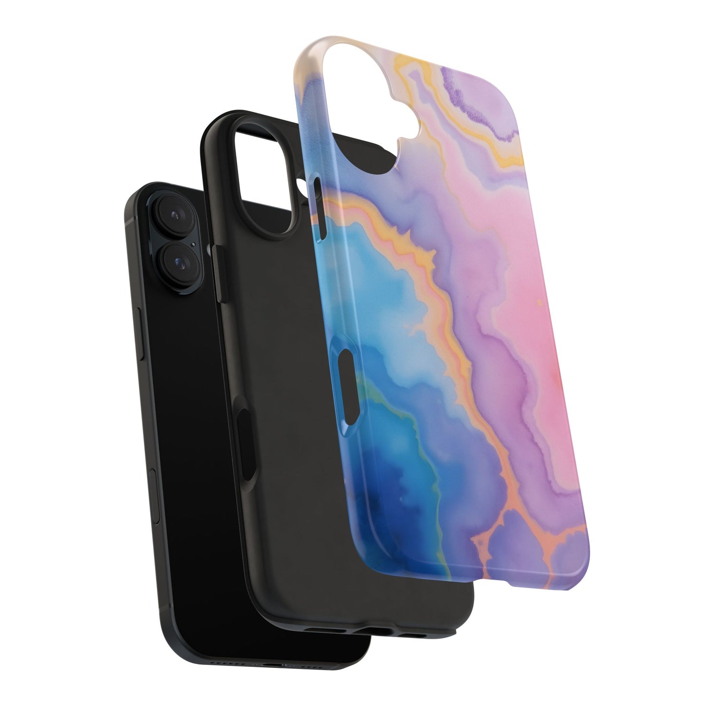 Watercolor Abstract Colors Tough Phone Case - Protective Cover for iPhone