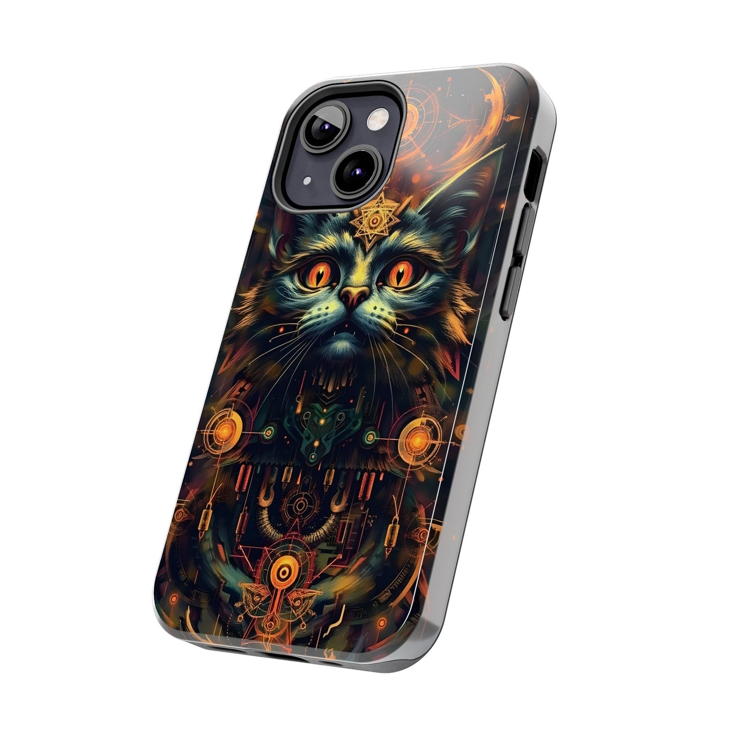 Mystical Cat Queen Tough Phone Case – Unique Protection for Cat Lovers - for iPhone