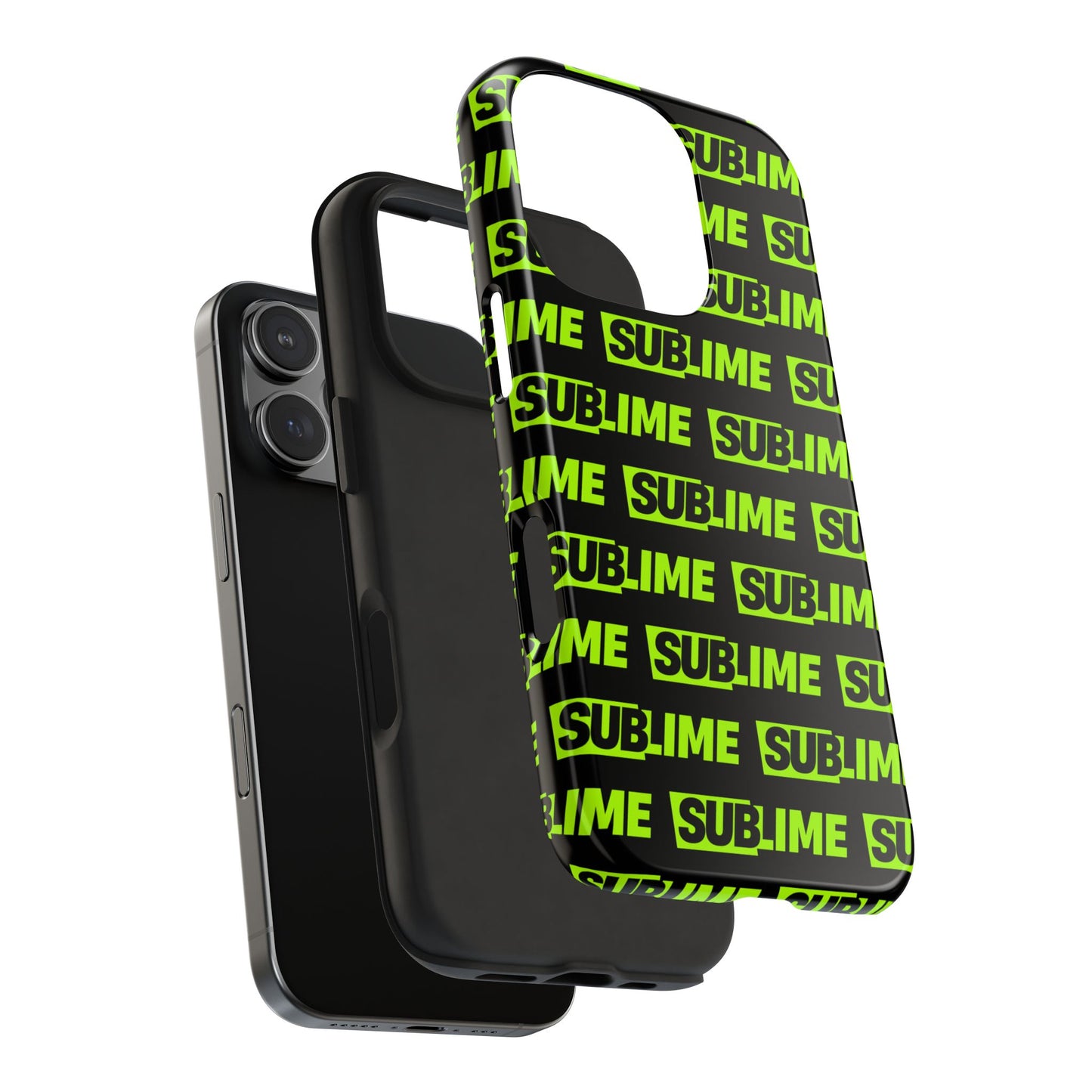 Sublime Text Pattern Tough Phone Case - Vibrant Protective Cover for iPhone