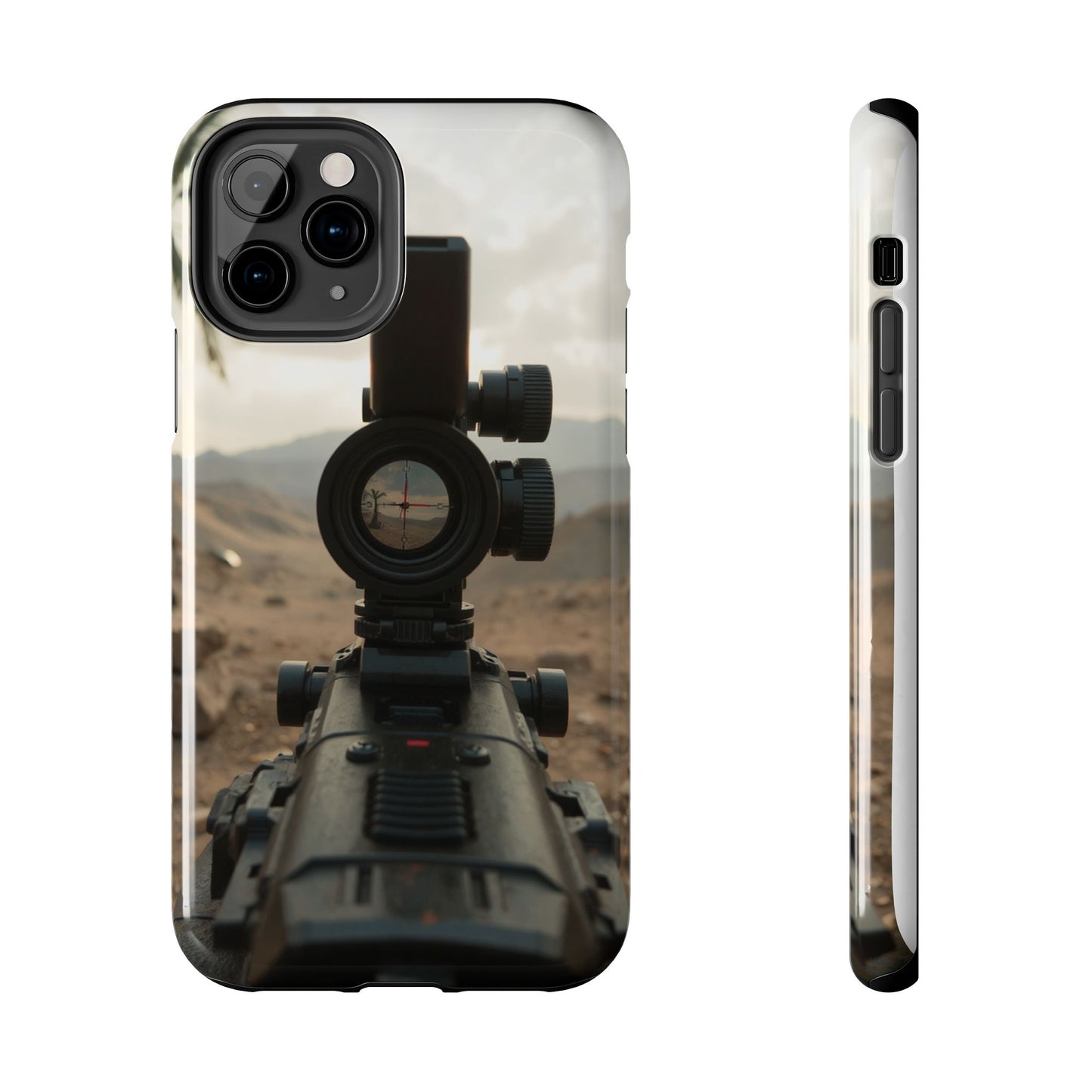 Tough Phone Case with Sniper Scope Design - Durable & Stylish Protection for Outdoors Enthusiasts