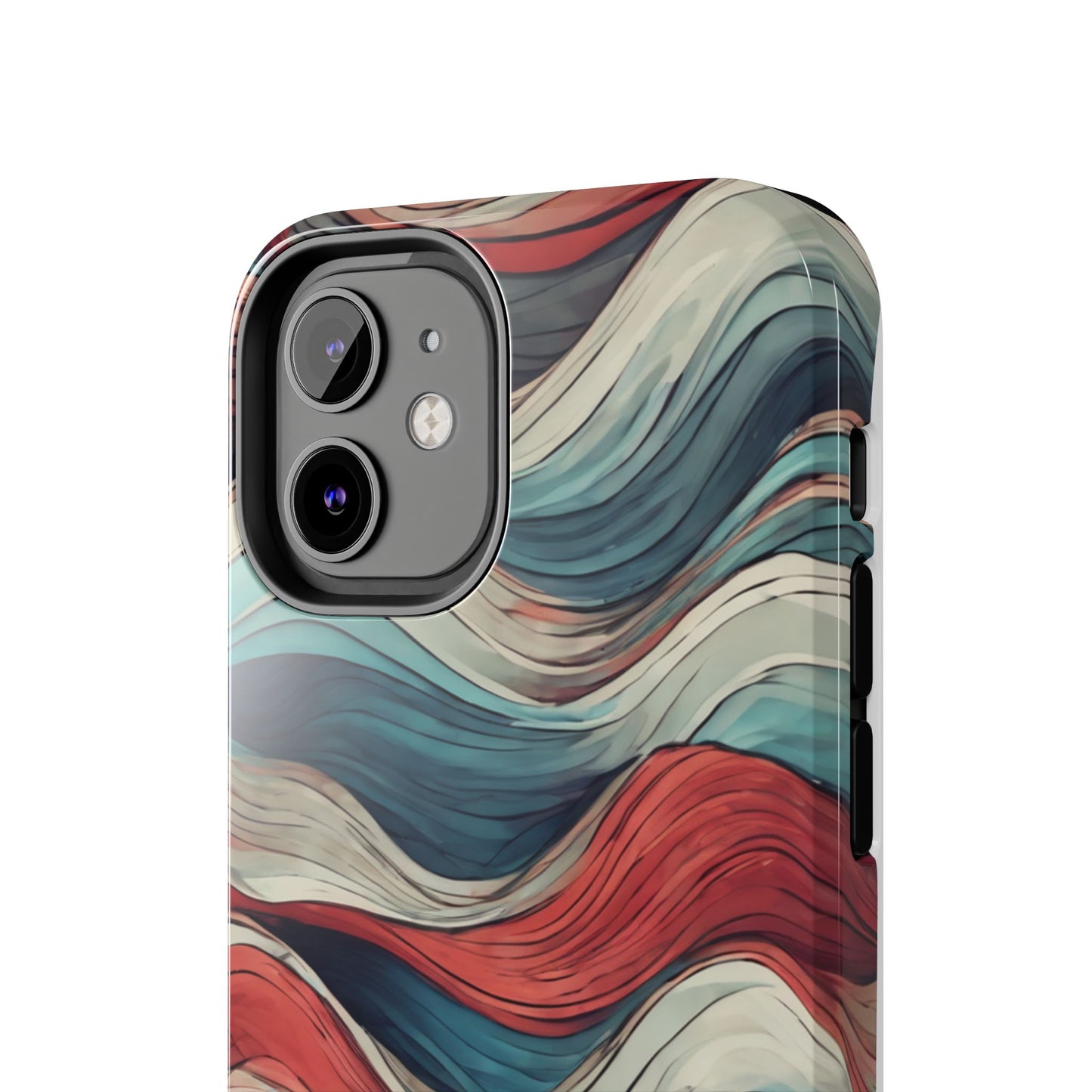 Abstract Waves Tough Phone Case - Stylish & Durable Phone Protection - for iPhone