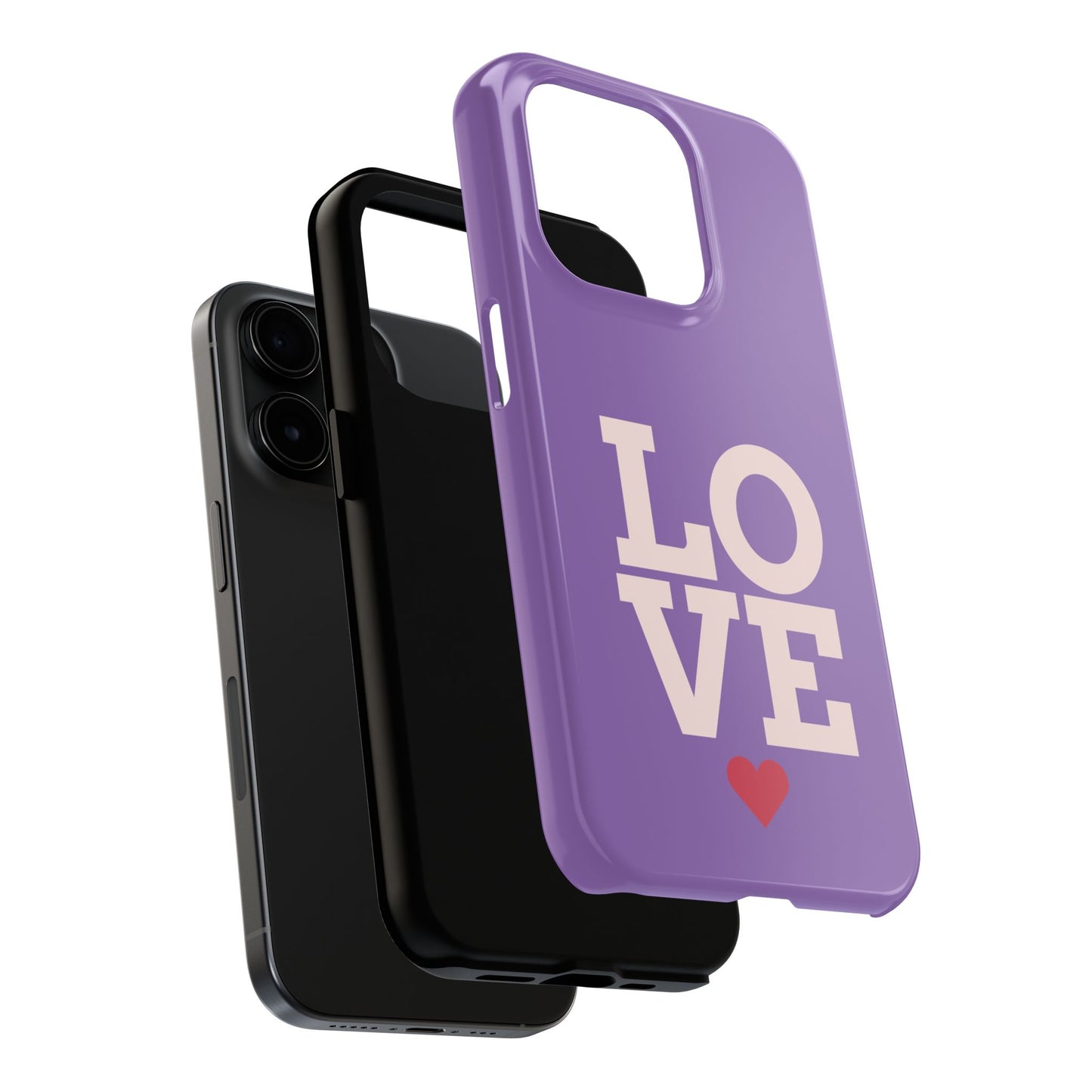 Purple Love Phone Case - Durable & Stylish Tough Case - for iPhone
