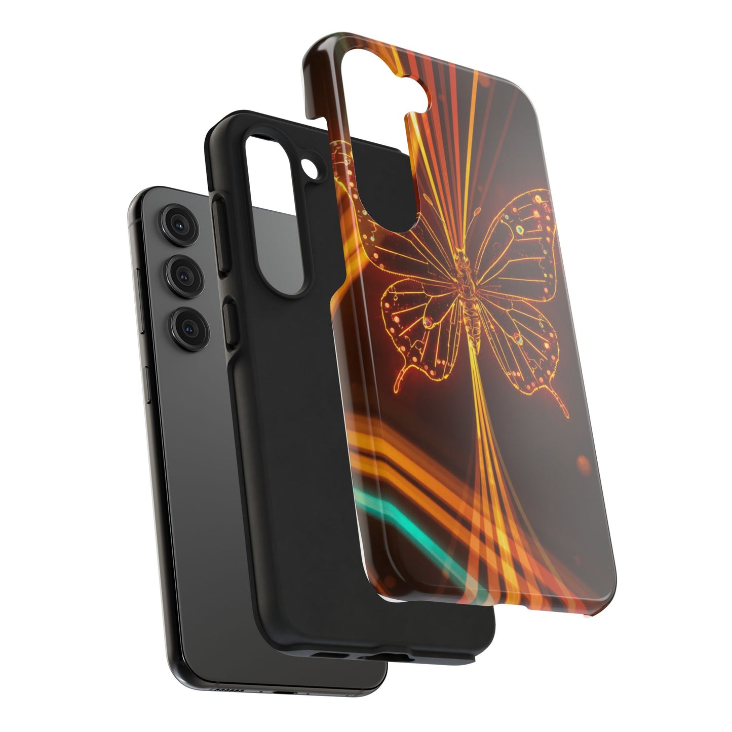 Elegant Butterfly Tough Phone Case - Stylish Protection for Nature Lovers