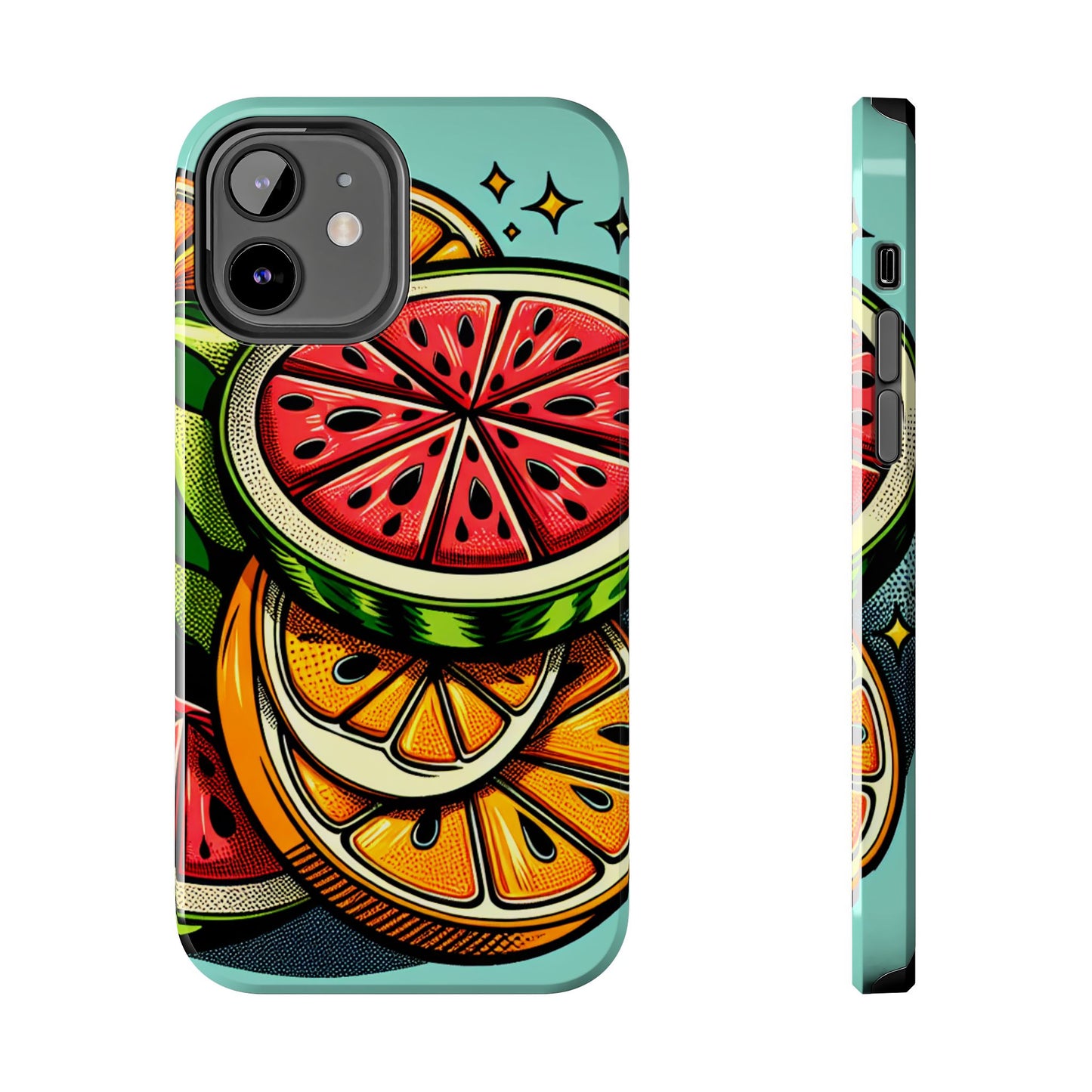 Vibrant Citrus Tough Phone Case - Fruit Slice Design - for iPhone