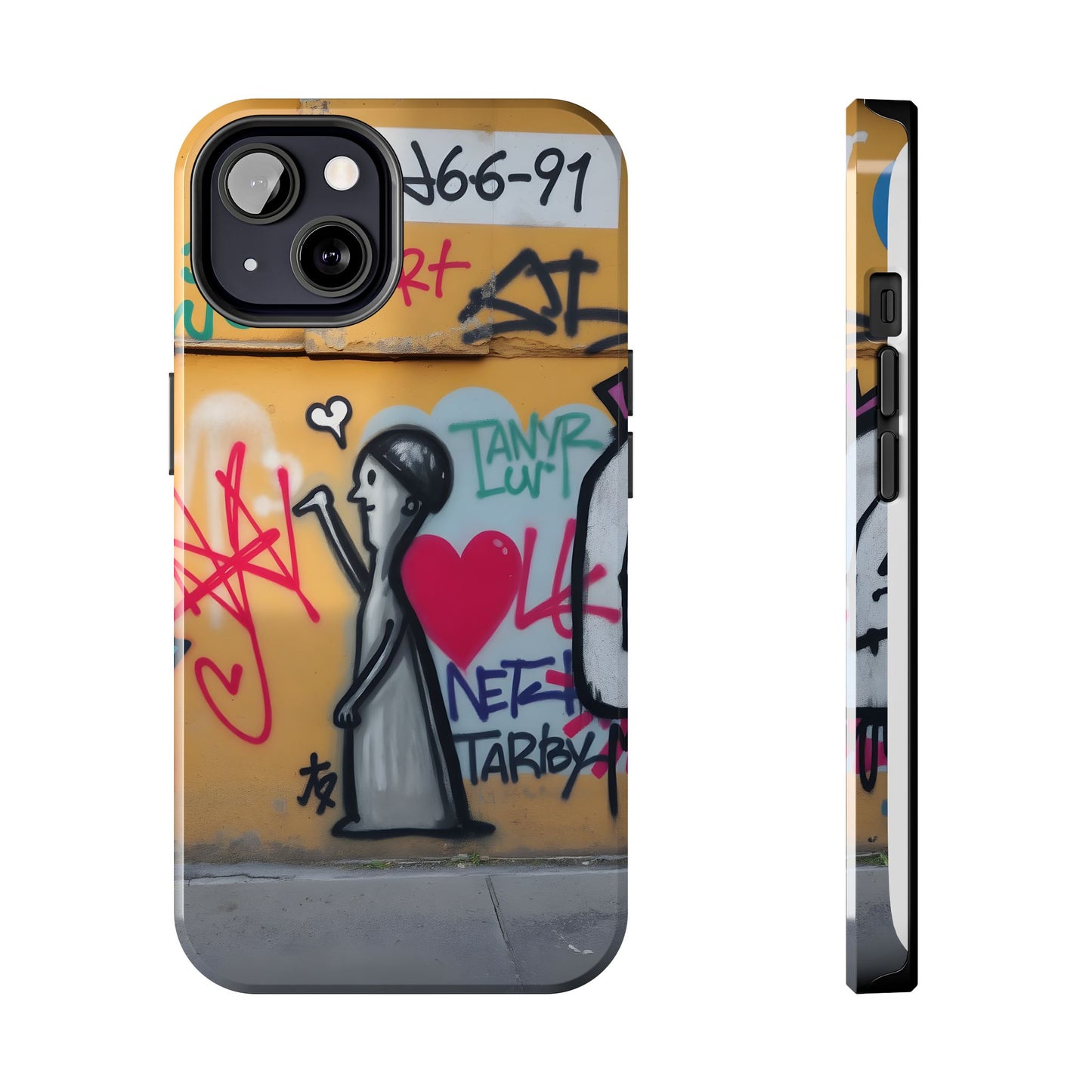 Urban Cupid Graffiti Tough Phone Case - Durable Protection with Street Art Vibe - for iPhone