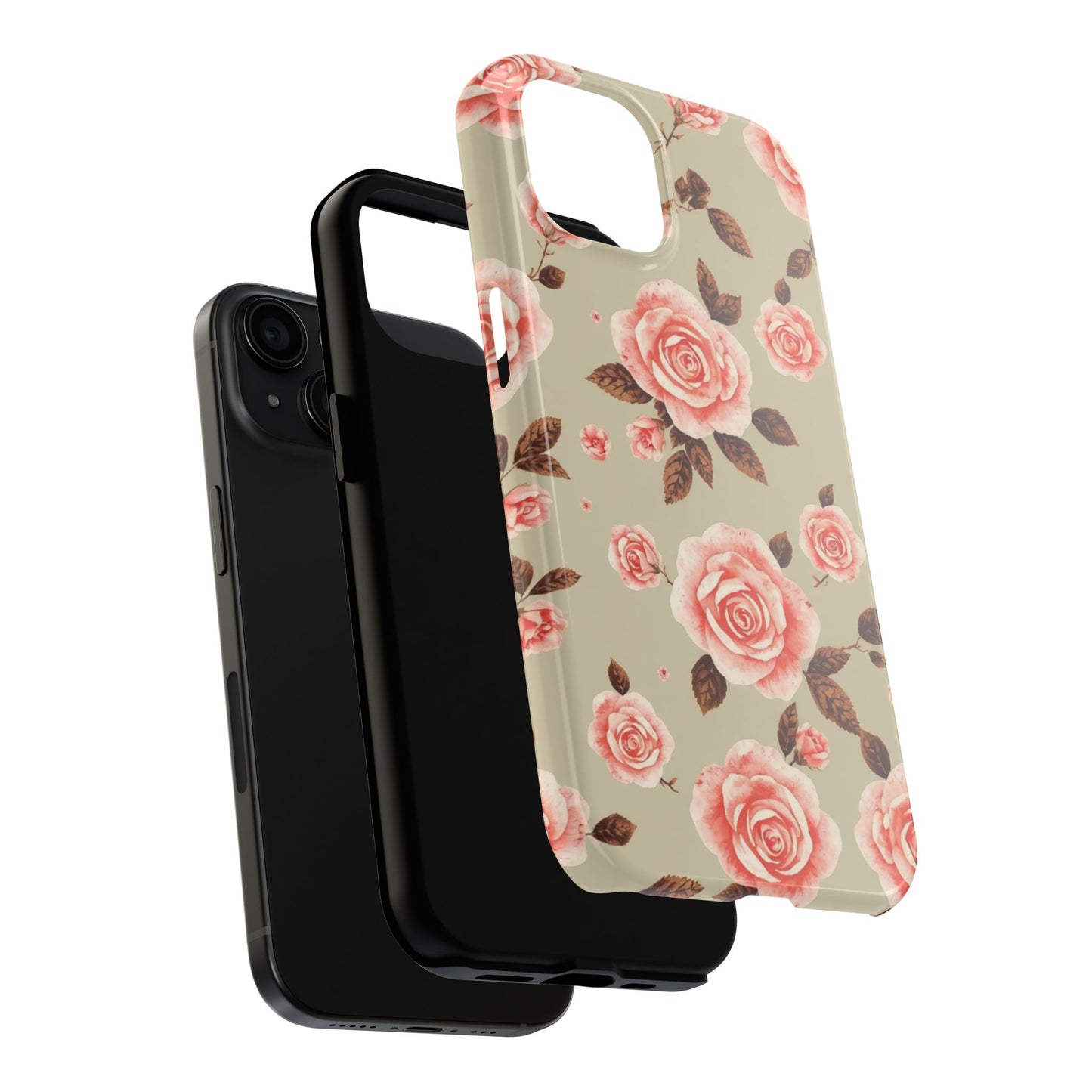 Elegant Floral Tough Phone Case for Stylish Protection - for iPhone