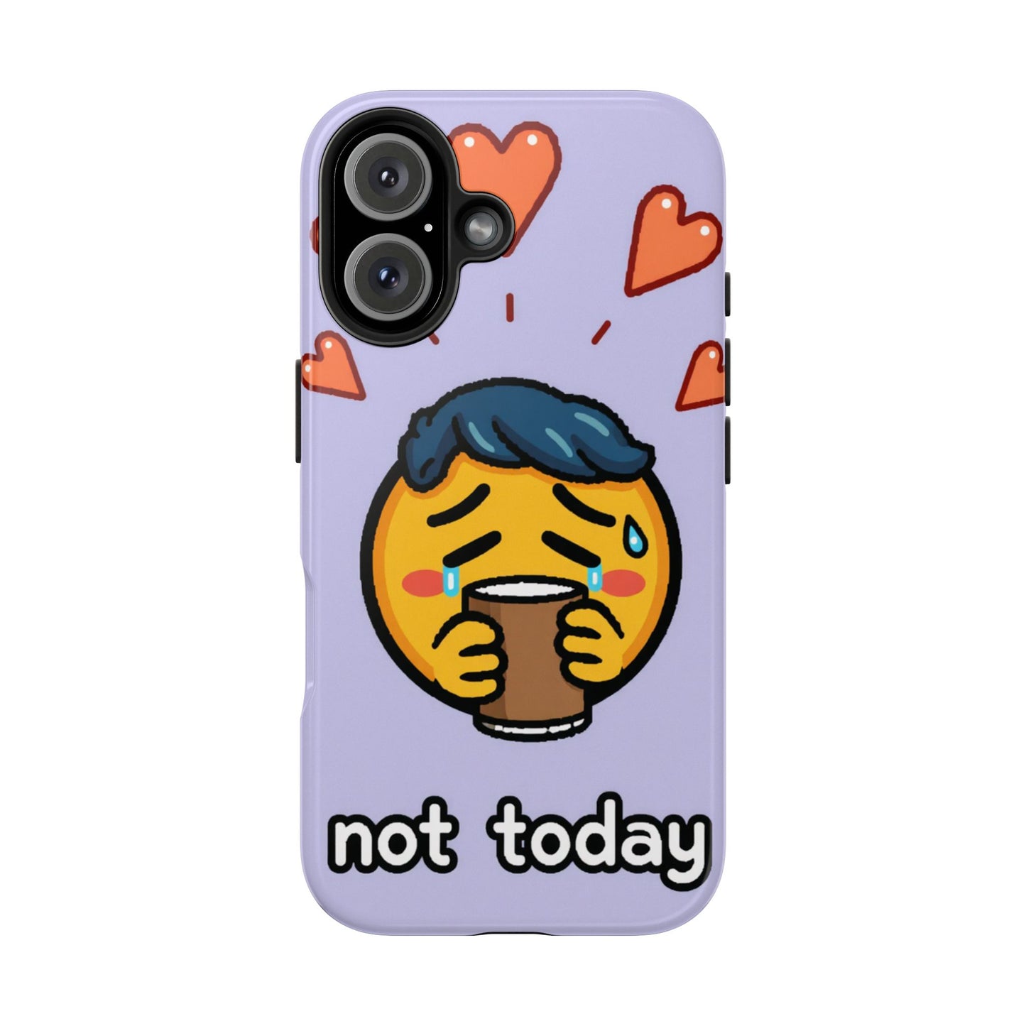 Cute Tough Phone Case - 'Not Today' Emoji Design