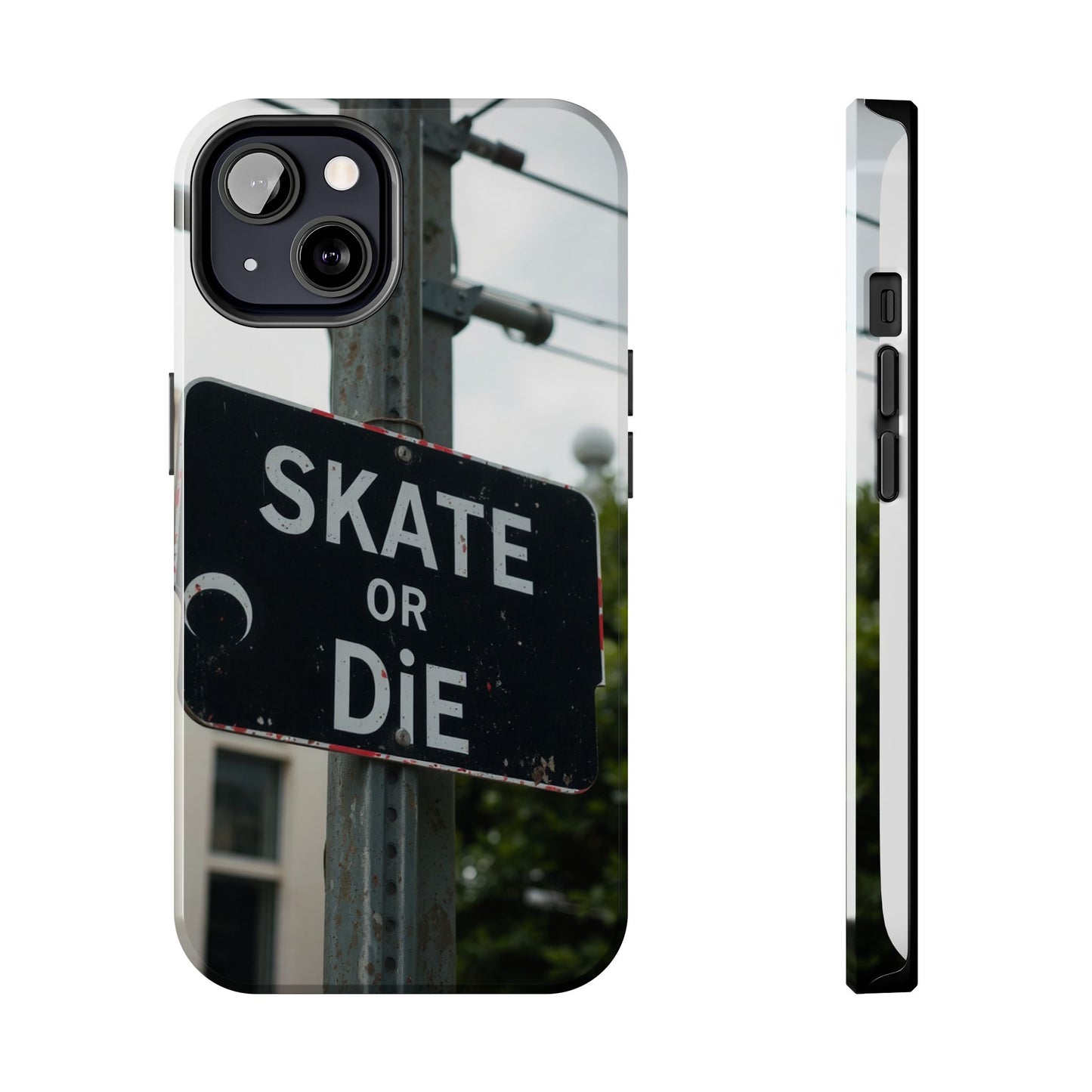 Black Sign Skate or Die Design - Tough Phone Case for iPhone