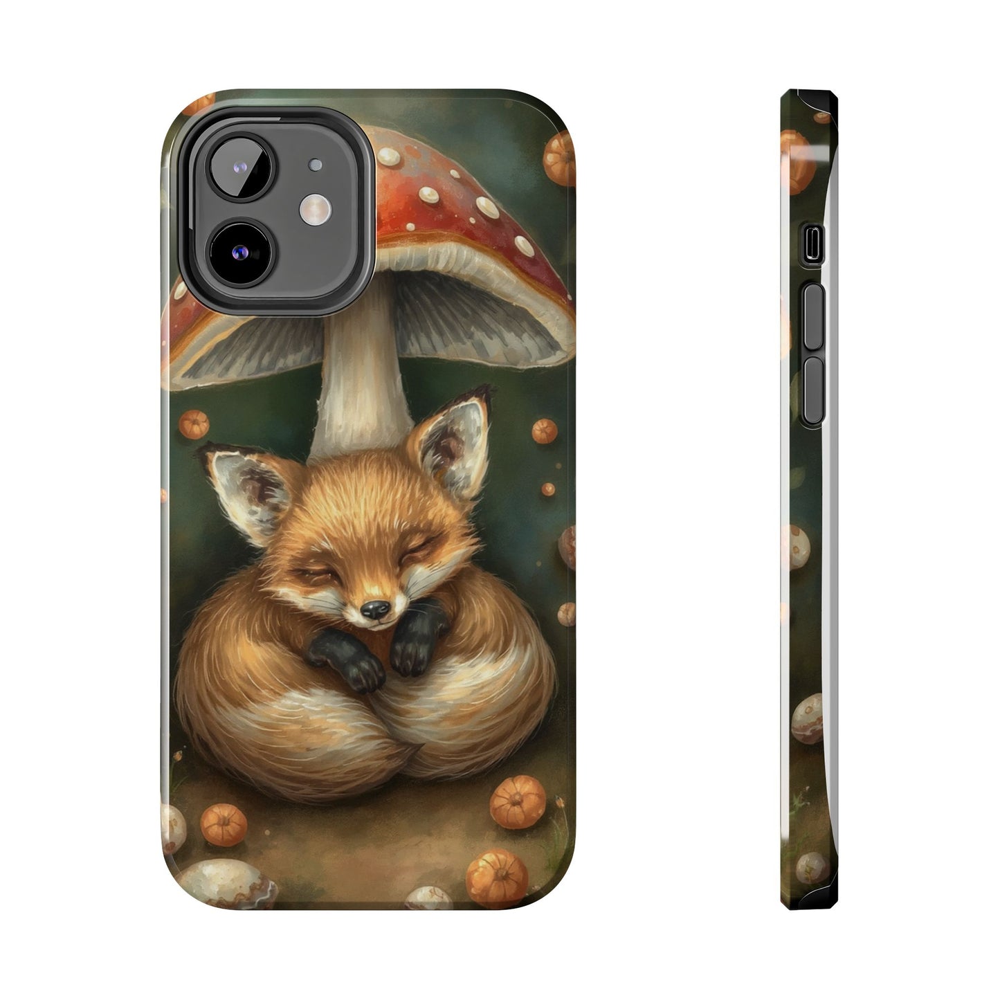 Cute Fox & Mushroom Phone Case - Tough Protective Cover