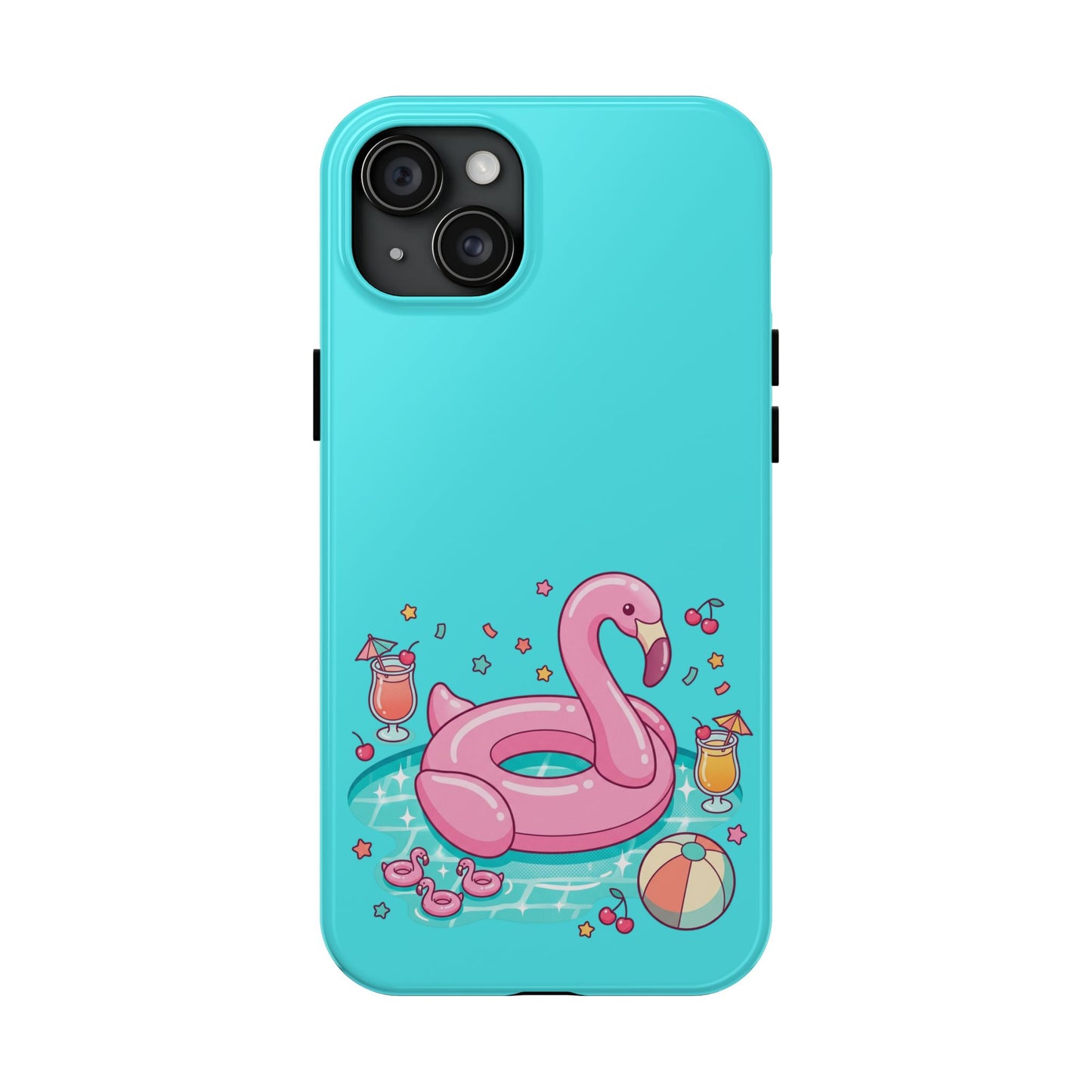 Flamingo Pool Party iPhone Case