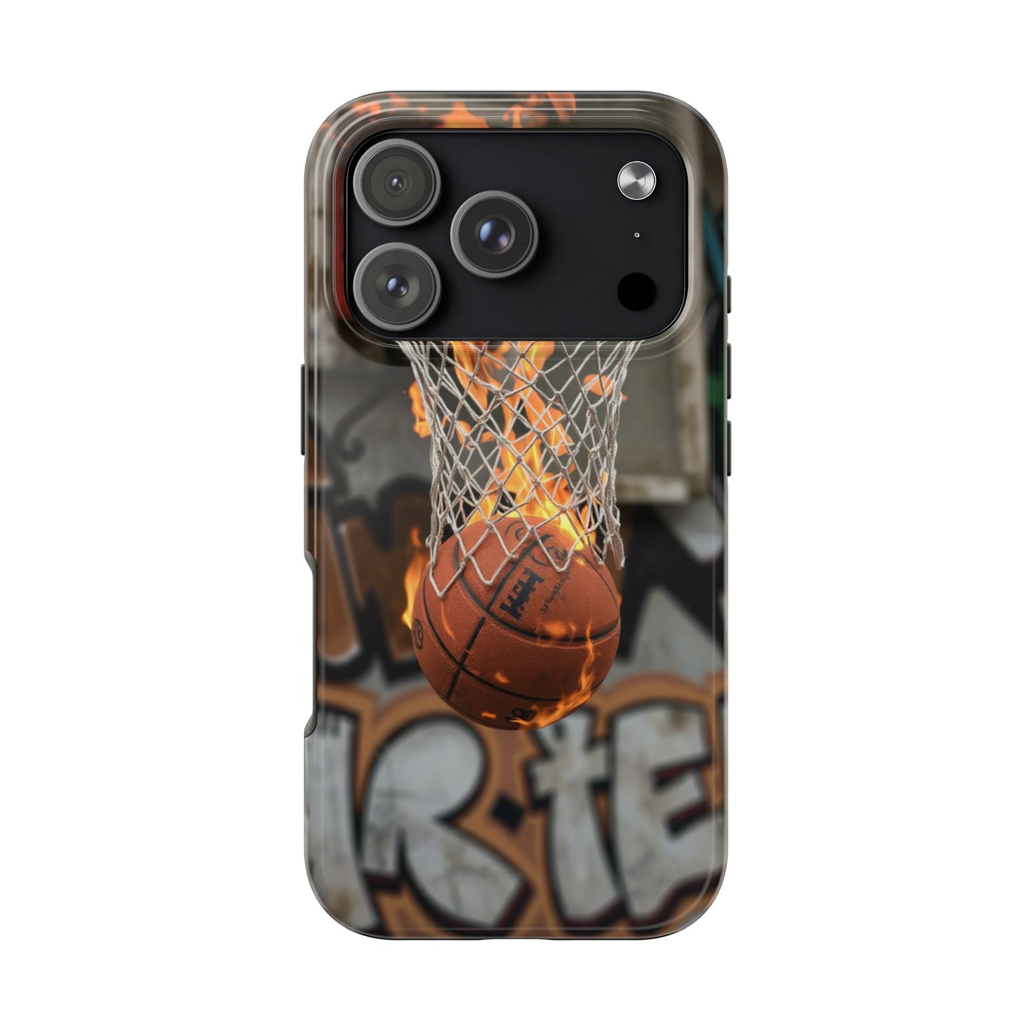 Fire Basketball Tough Phone Case - Durable Sporty Design for Athletes & Fans
