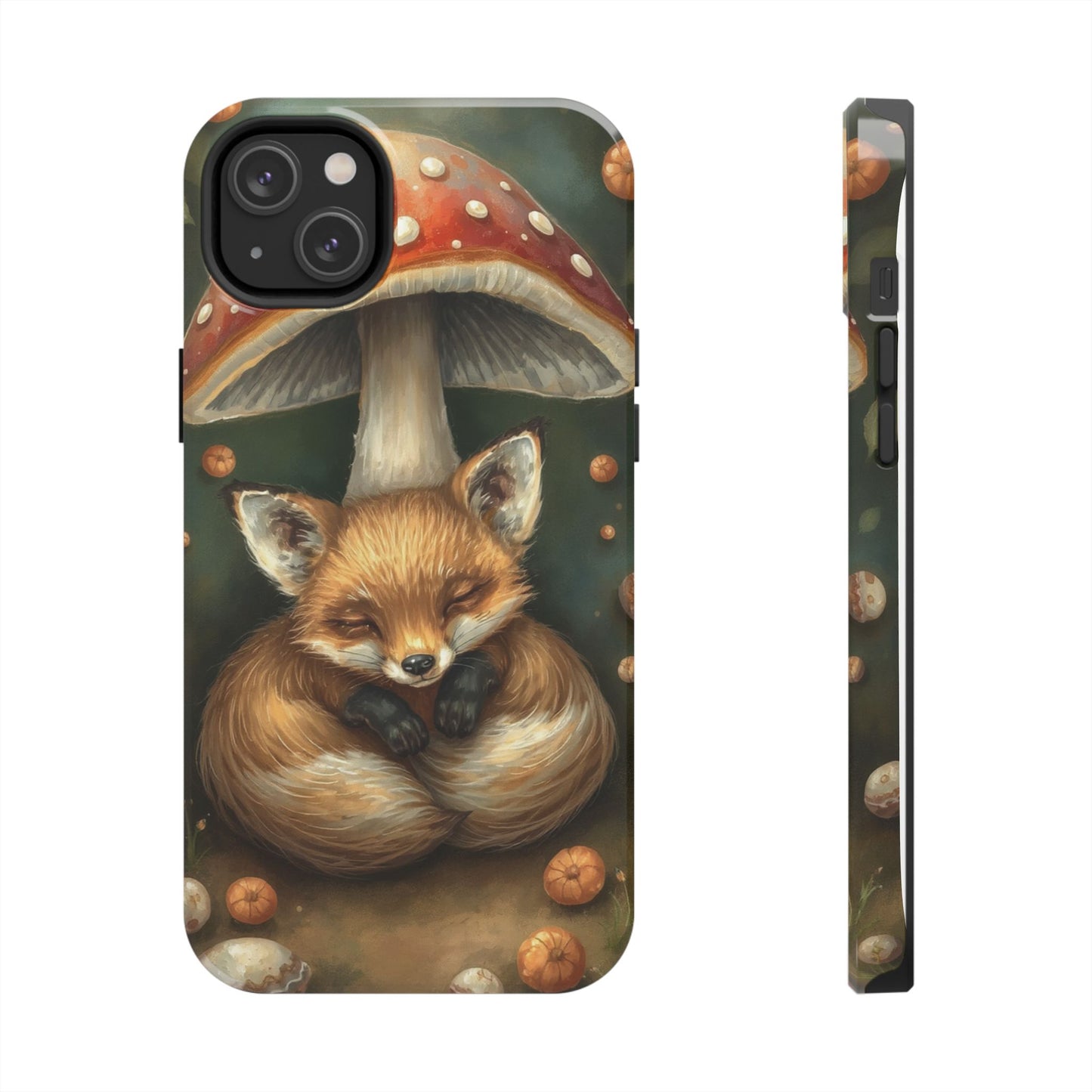 Cute Fox & Mushroom Phone Case - Tough Protective Cover