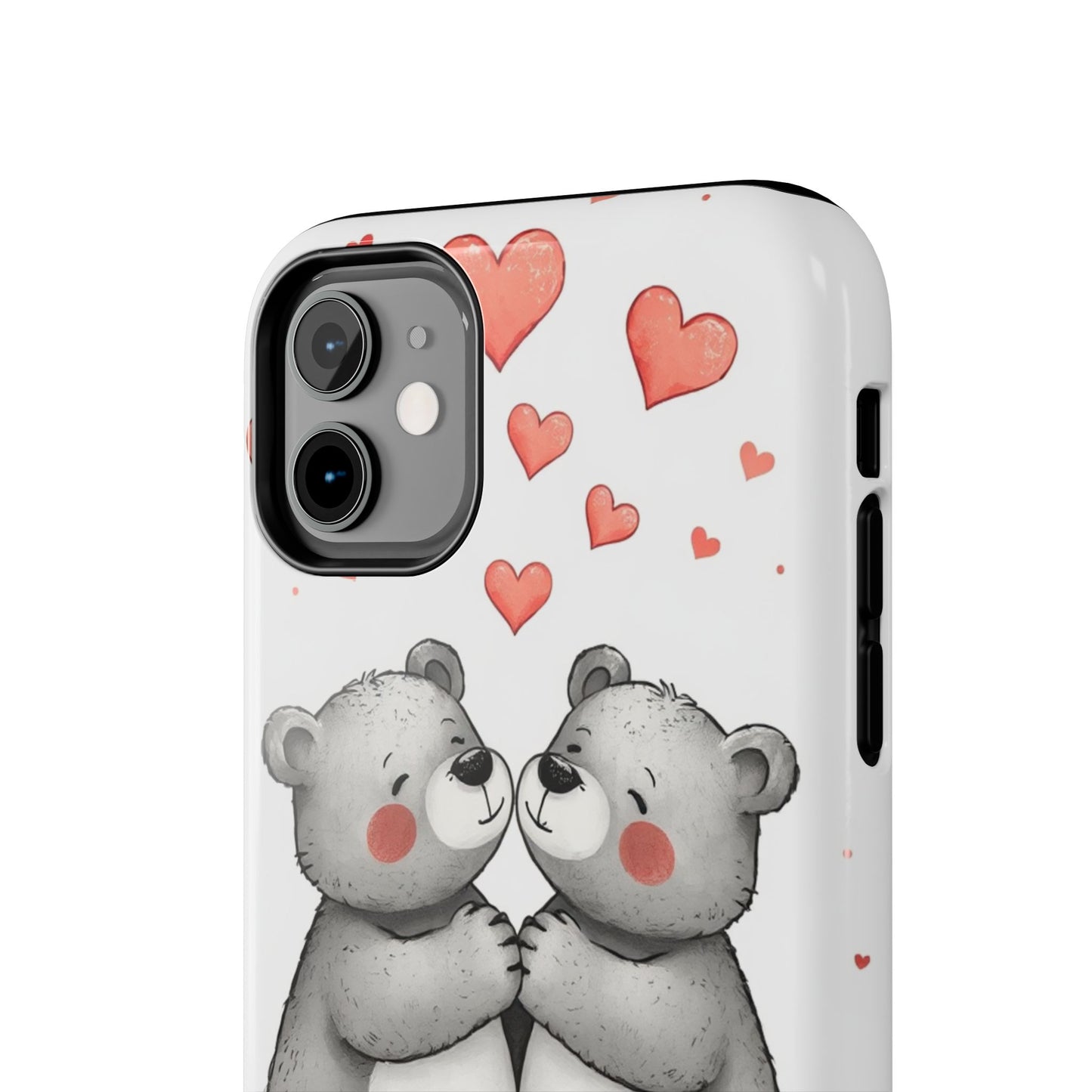 Cute Bear Love Tough Phone Case - Perfect for Valentine's Day & Couples