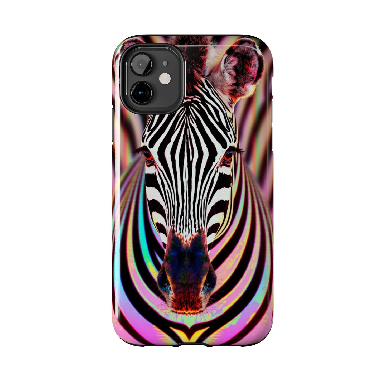 Vibrant Zebra Tough Phone Case - Unique Animal Design for Wild Spirit