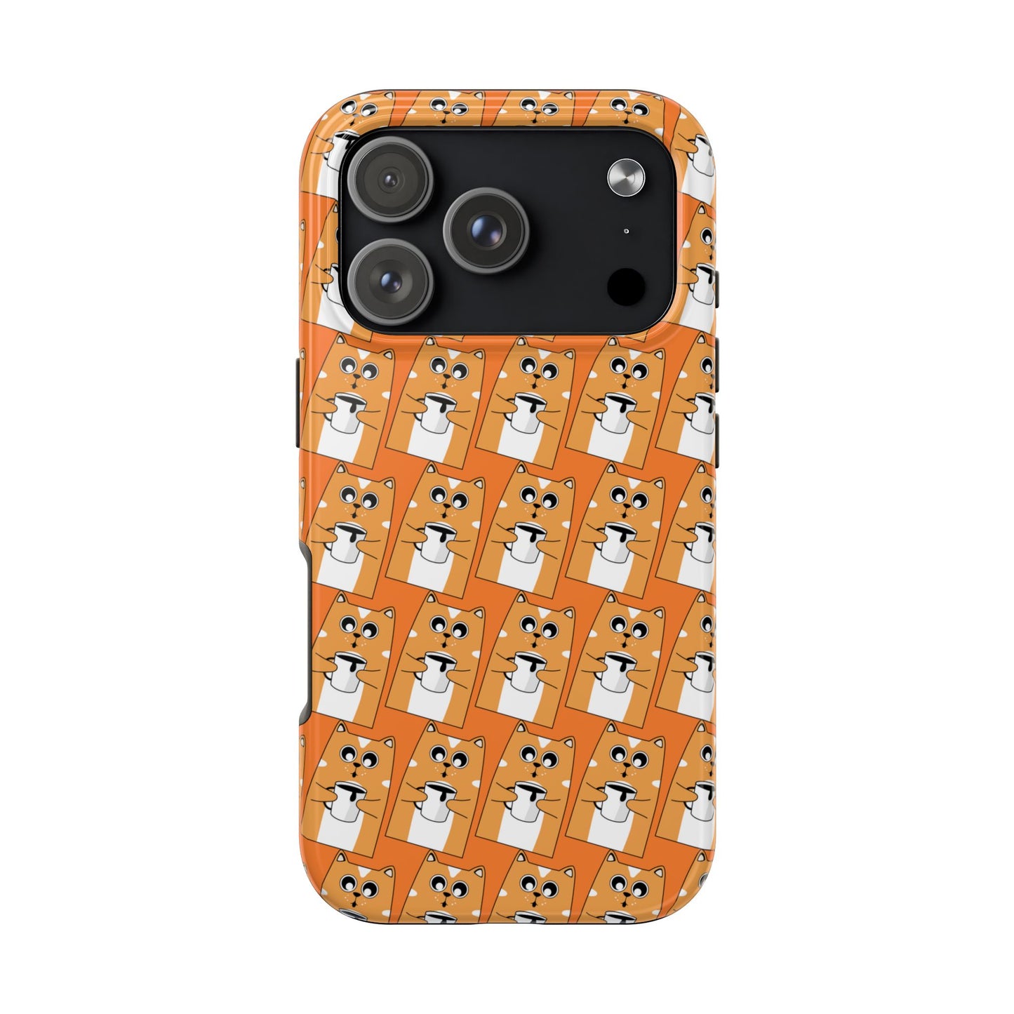 Coffee Cat Tough Phone Case – Durable, Fun, Perfect for Pet Lovers - for iPhone