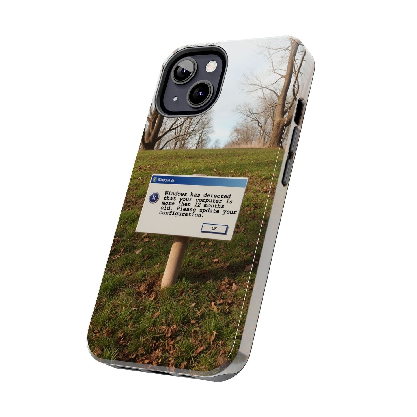 Durable Phone Case with Windows 98 Error Message Design - Perfect Gift for Tech Lovers
