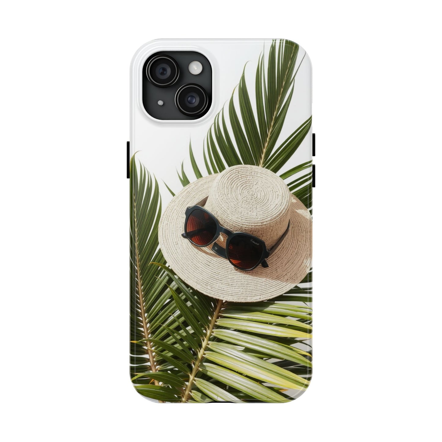 Tropical Phone Case - Summer Vibes with Hat & Sunglasses Design