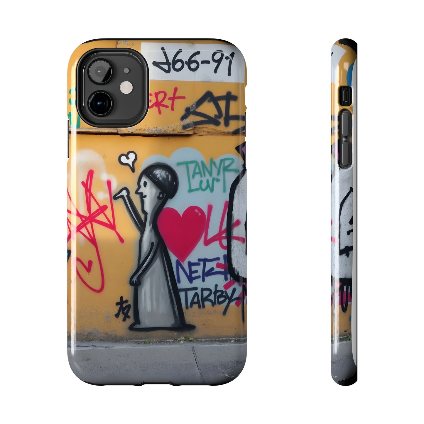 Urban Cupid Graffiti Tough Phone Case - Durable Protection with Street Art Vibe - for iPhone