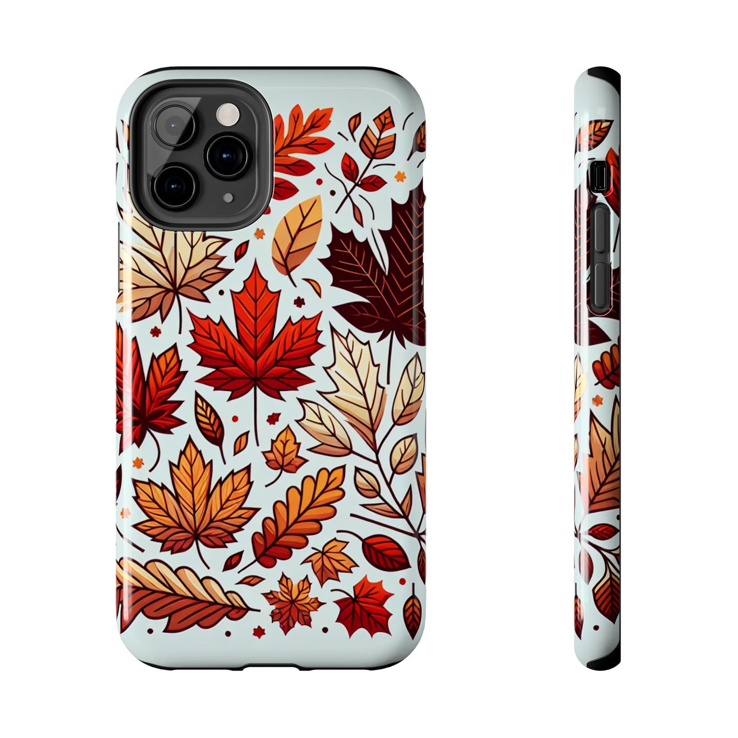 Autumn Leaves Tough Phone Case - Leaves Pattern - for iPhone