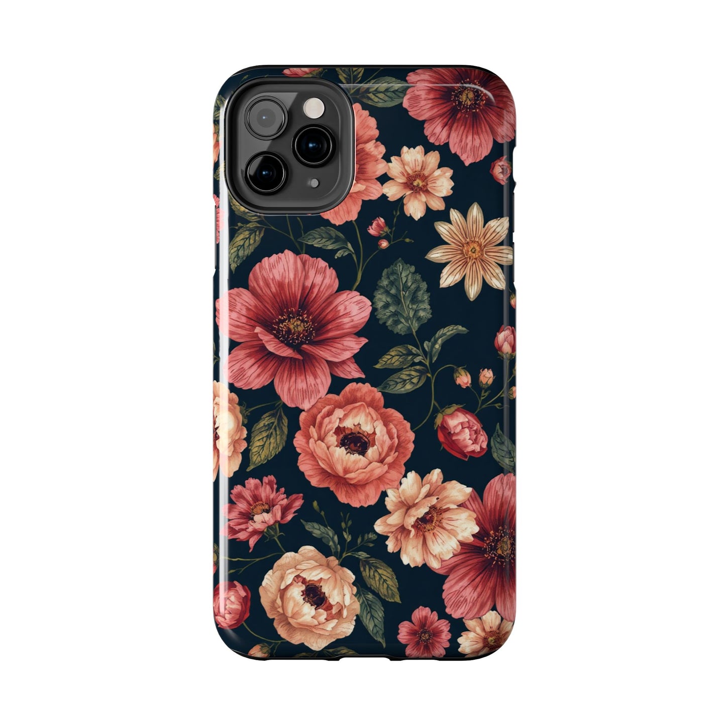Spring Power! Floral Tough Phone Case - Durable Protection with Elegant Flower Design - for iPhone