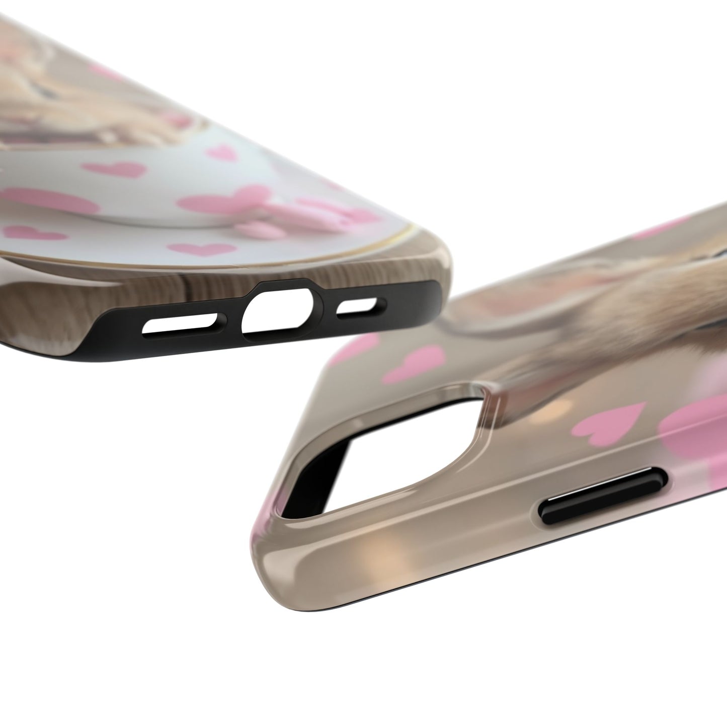 Adorable Bunny Phone Case with Heart Design - Cute Gift for Animal Lovers