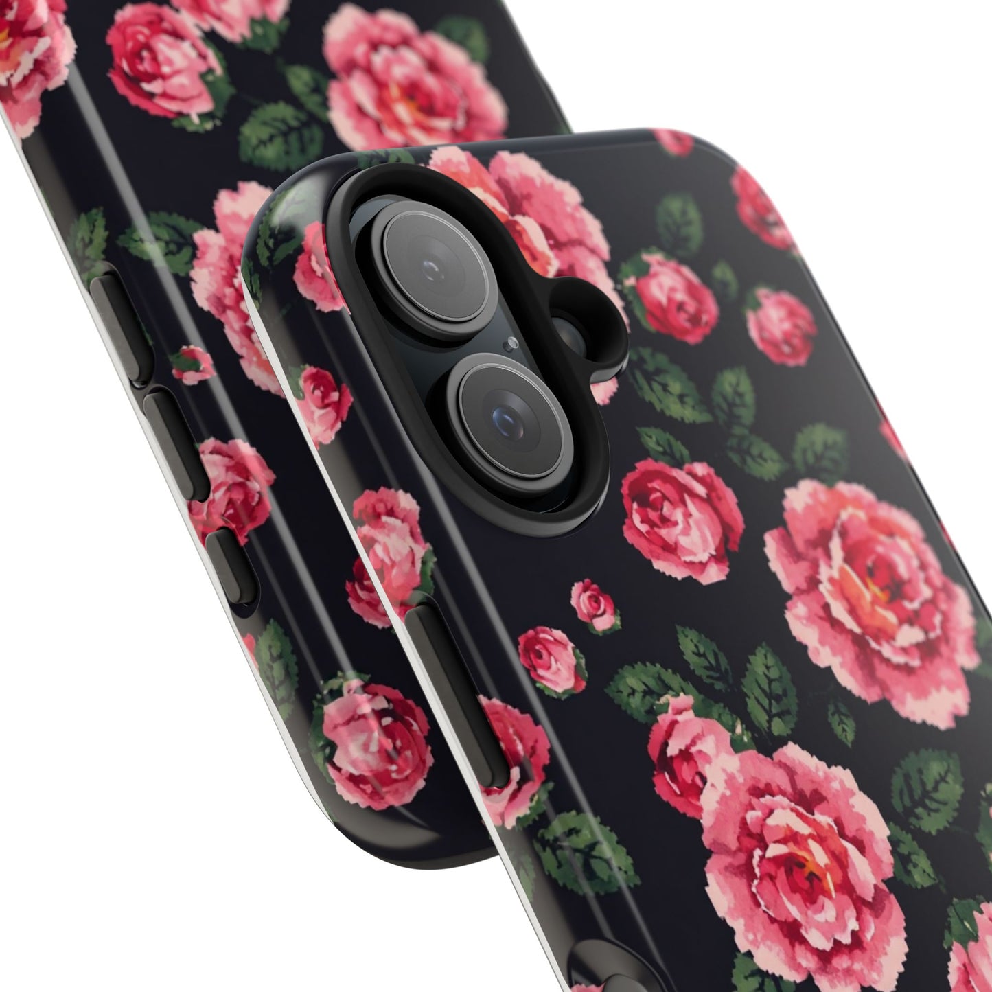 Pixelated Floral Tough Phone Case - Elegant Rose Design for Protection & Style - for iPhone