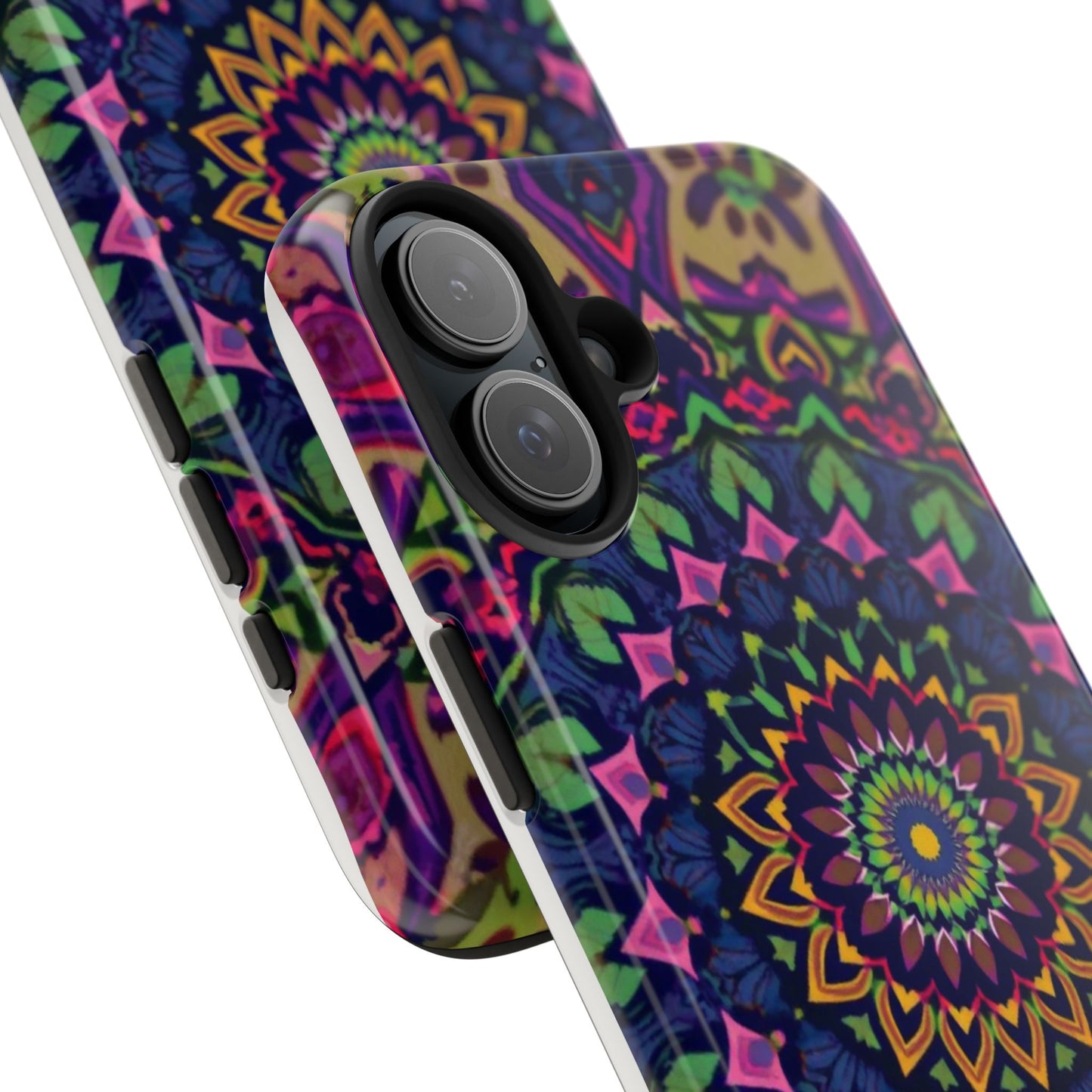 Vibrant Mandala Tough Phone Case - Colorful, Purple Fusion, Durable Protection for Your Device - for iPhone