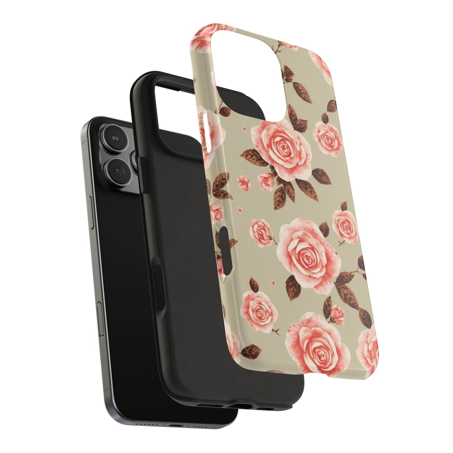 Elegant Floral Tough Phone Case for Stylish Protection - for iPhone