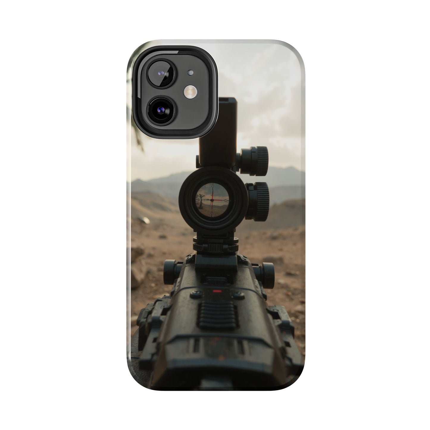 Tough Phone Case with Sniper Scope Design - Durable & Stylish Protection for Outdoors Enthusiasts