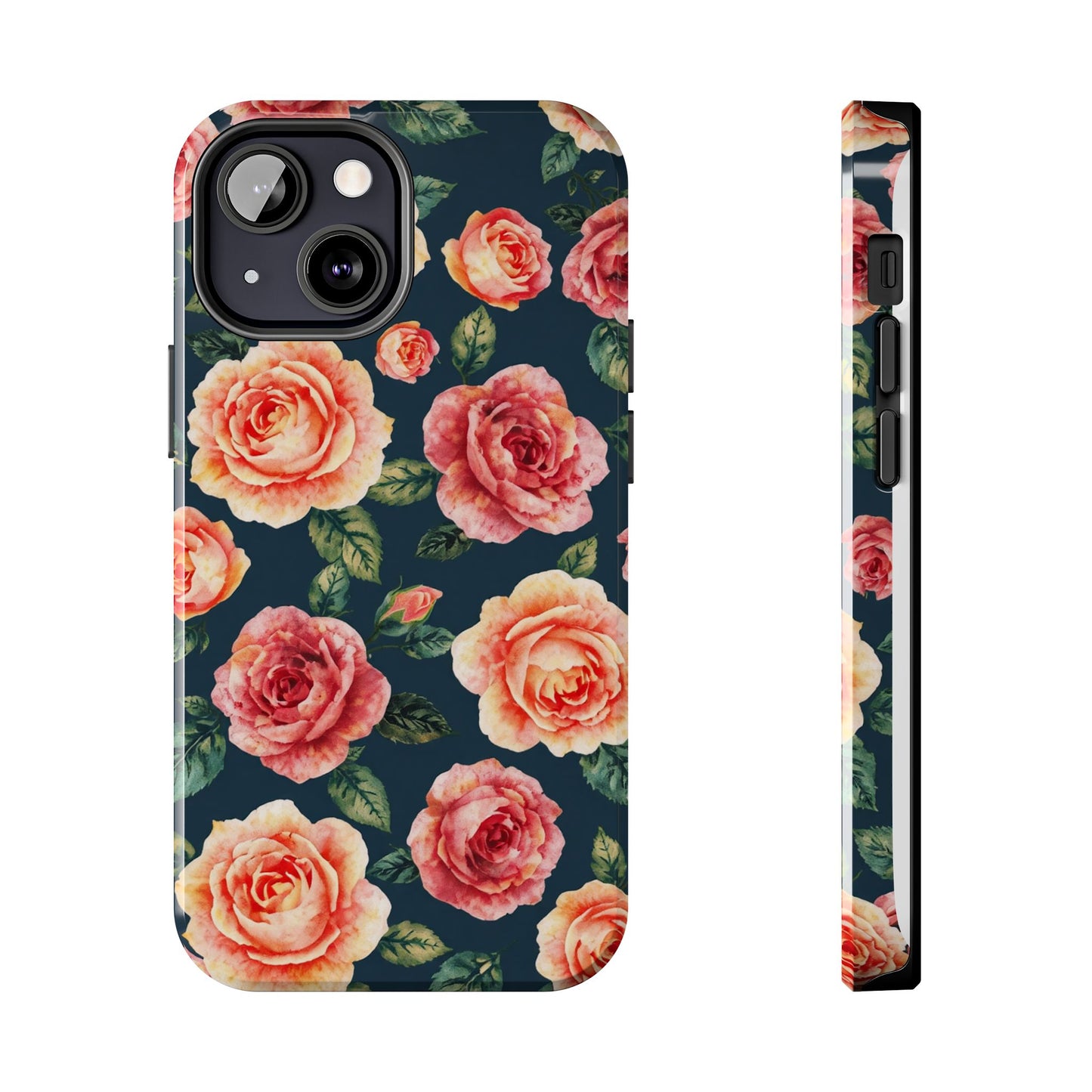 Floral Tough Phone Cases - Durable & Stylish New Age Rose Design - for iPhone