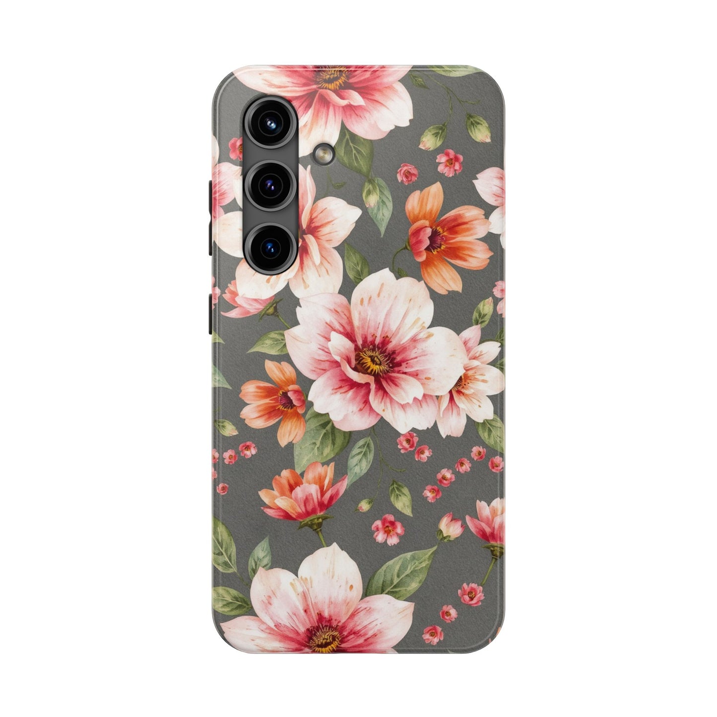 Floral Pink Tough Phone Case - Stylish & Durable Floral Design - for iPhone