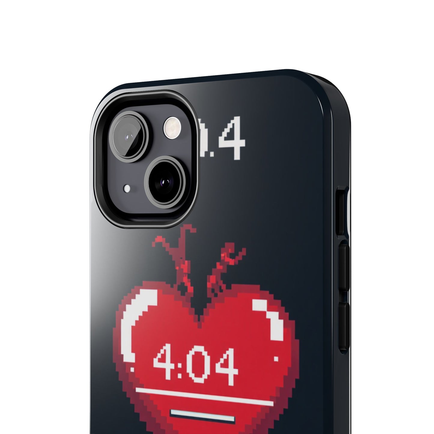Vintage Pixel Heart Tough Phone Case - "404 Love Not Found" Design