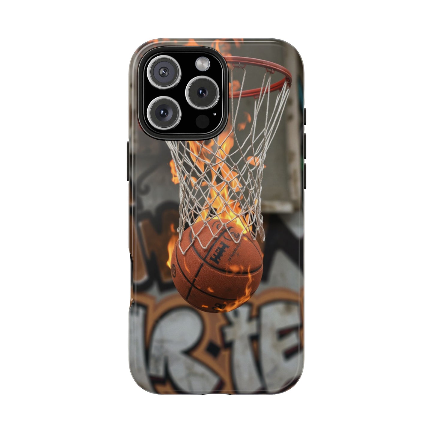 Fire Basketball Tough Phone Case - Durable Sporty Design for Athletes & Fans