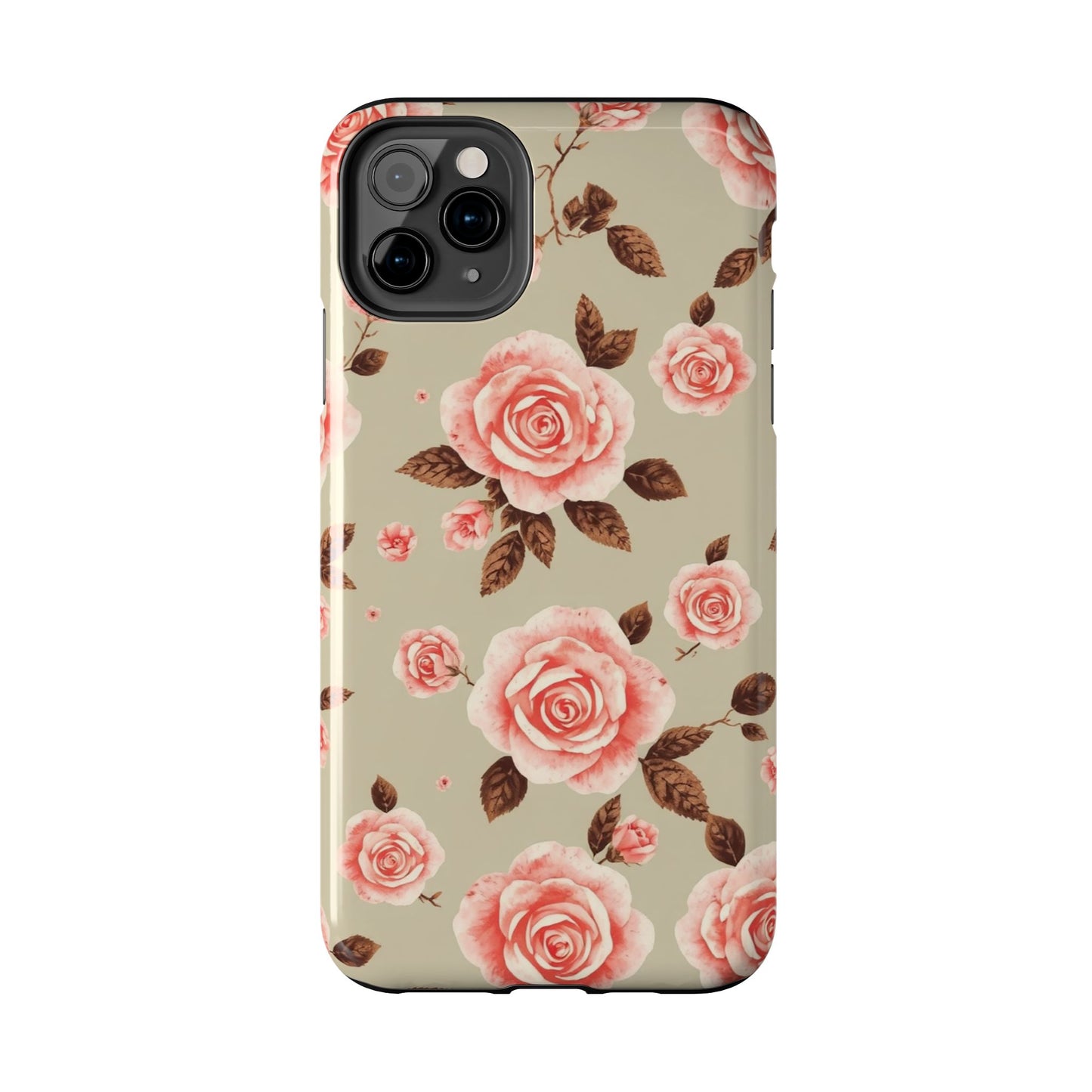 Elegant Floral Tough Phone Case for Stylish Protection - for iPhone